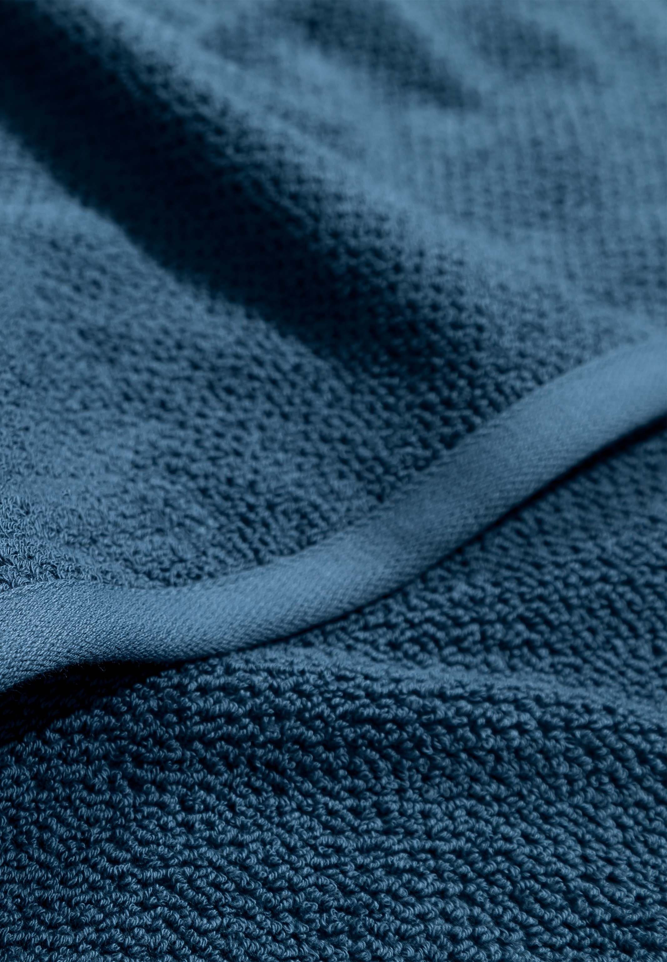 ROSS Handtuch Set Selection - Organic - Baumwolle X Cotton, Im (Spar-Set, Duschtuch Walkfrottee, 2-tlg), Nachtblau - - 2 Set