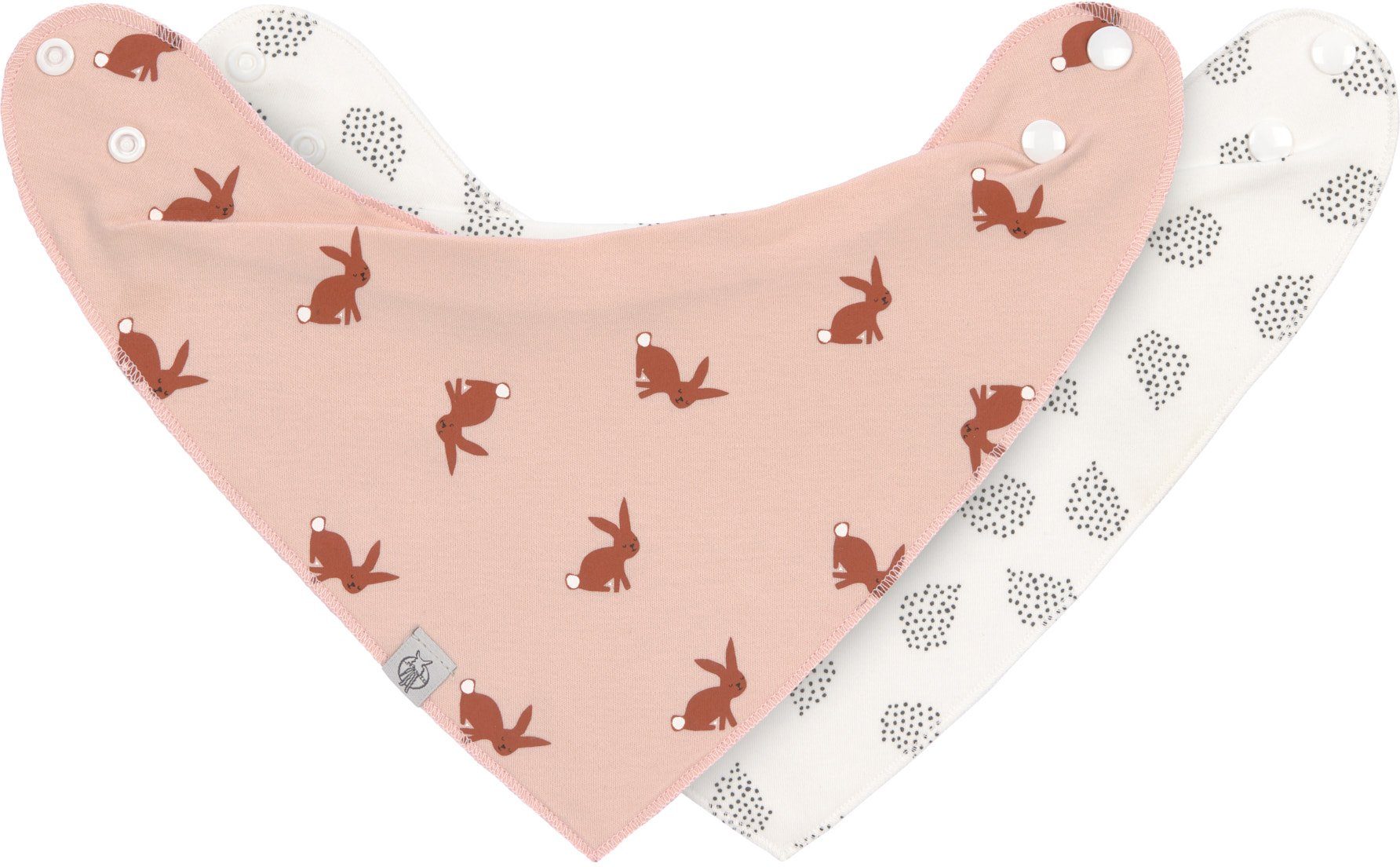 LÄSSIG Dreieckstuch Little Forest, Bandana, Hase, (Set, 2-St), für Babys; PETA-approved vegan | Dreieckstücher