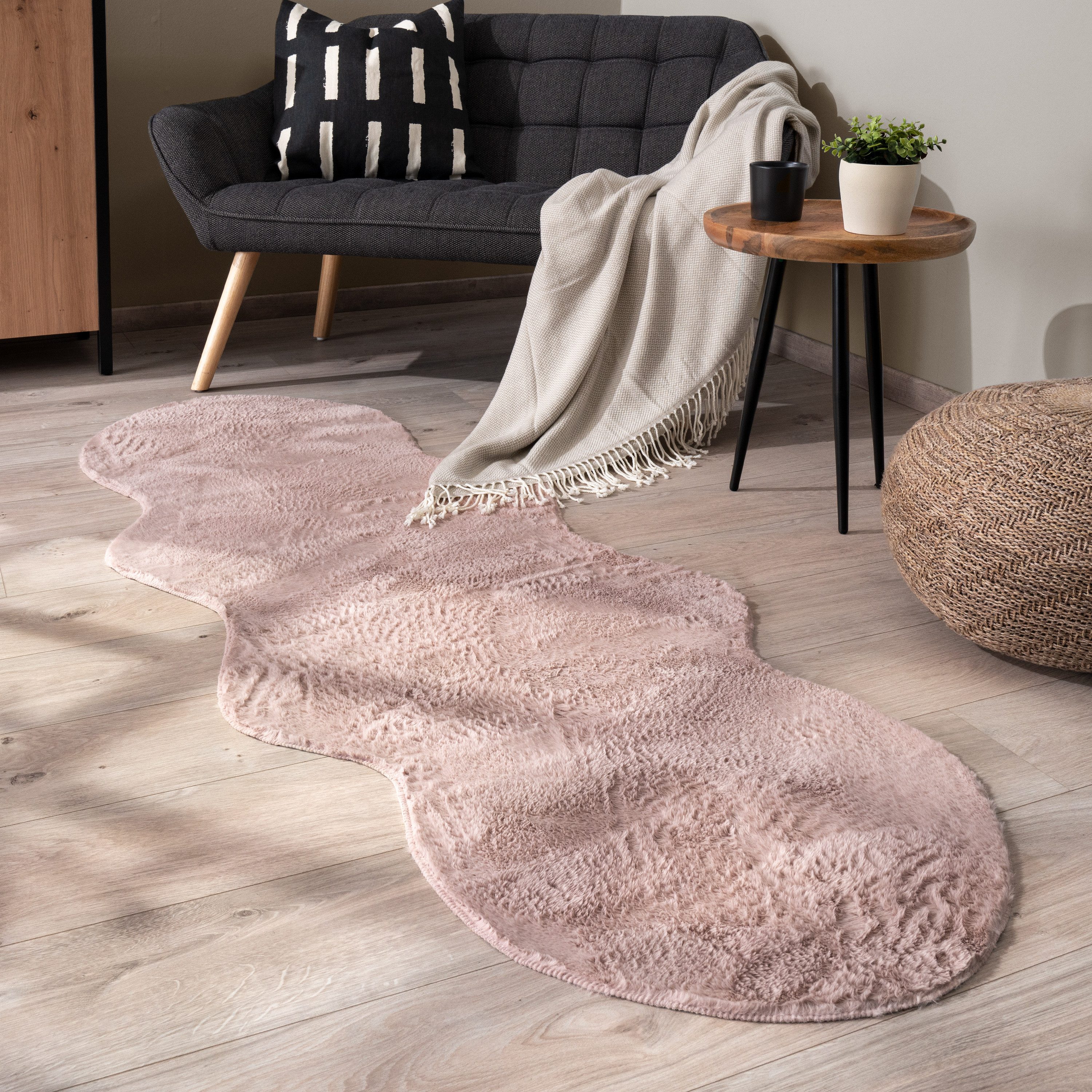 Paco Home Fellteppich Pelt 640, fellförmig, günstig online kaufen