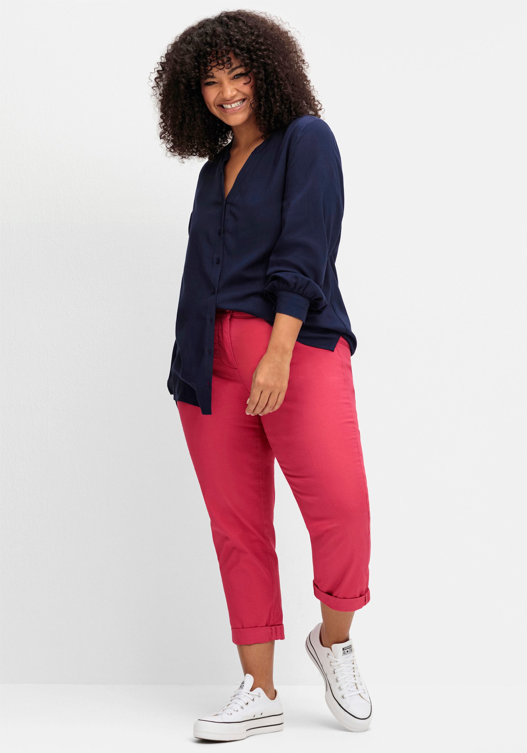 Sheego Klassische Bluse Longbluse . günstig online kaufen