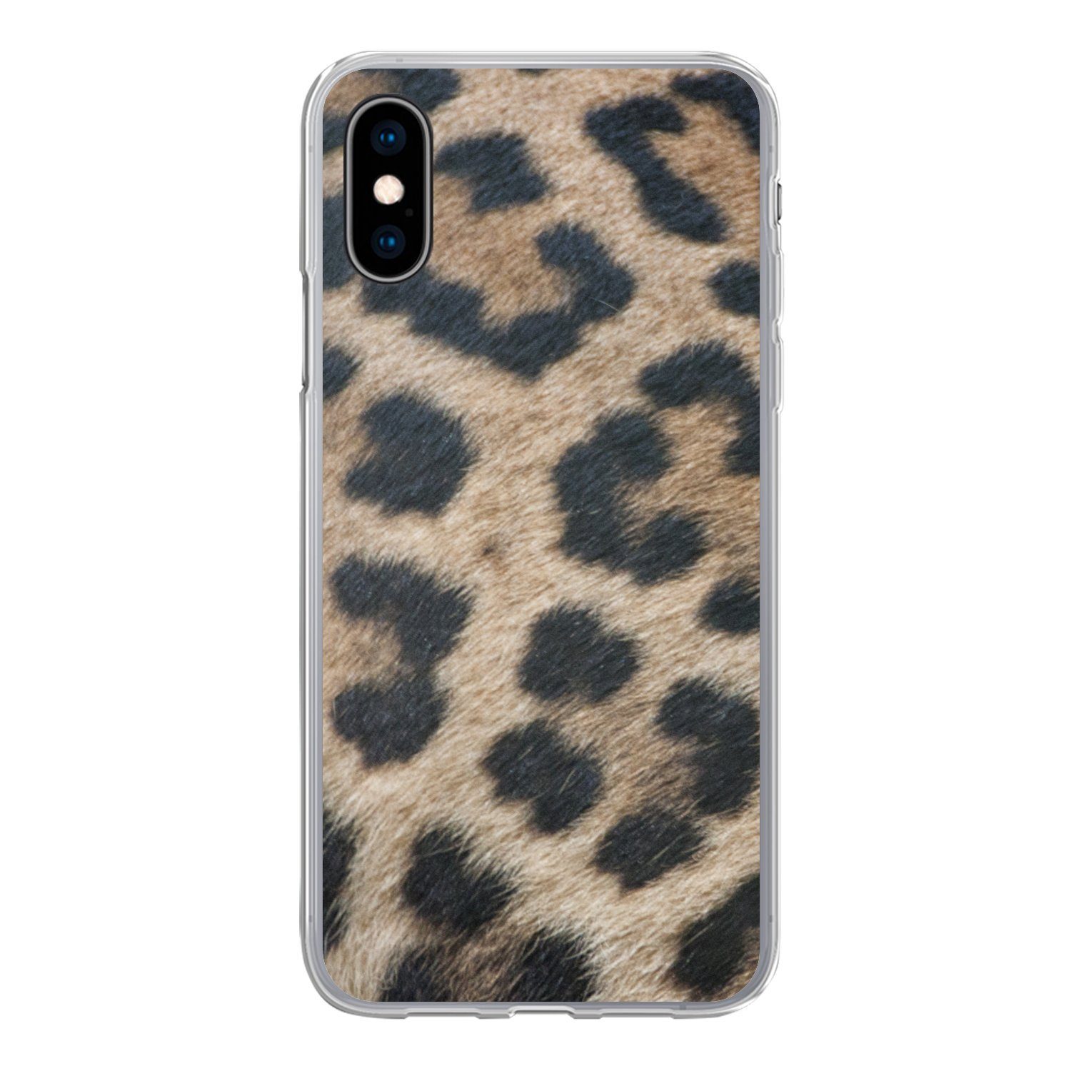 MuchoWow Handyhülle für Apple iPhone X Leopardenmuster, Smartphone-Bumper, Print, Handy Schutzhülle Dünn
