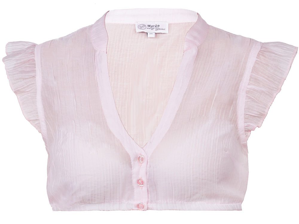 MarJo Dirndlbluse Dirndlbluse Waldbrunn Flügelarm puderrosa