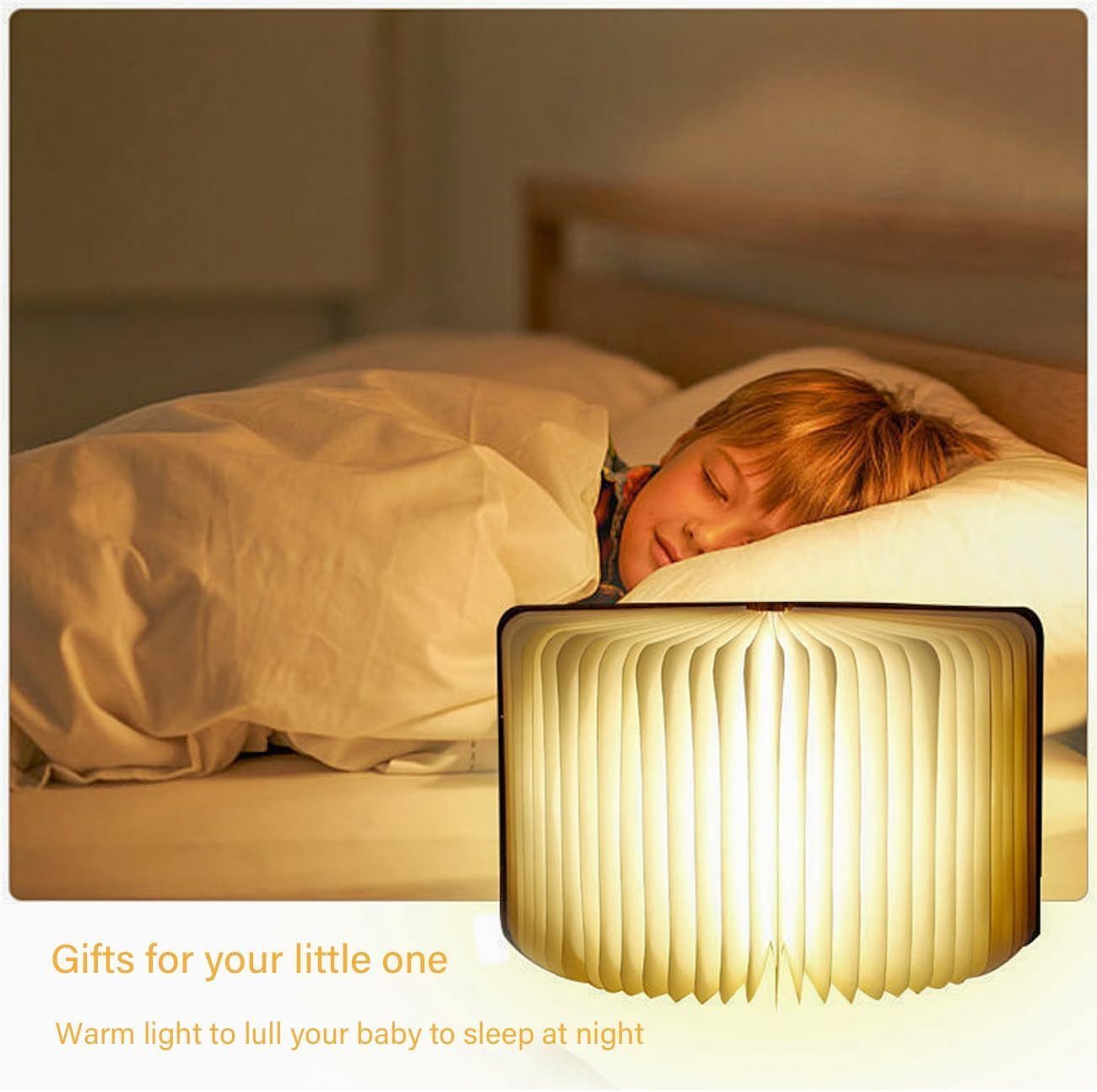 FELIXLEO LED Klemmleuchte LED Buchlampe aus Holz faltbar magnetisch USB aufladbar Buchlicht