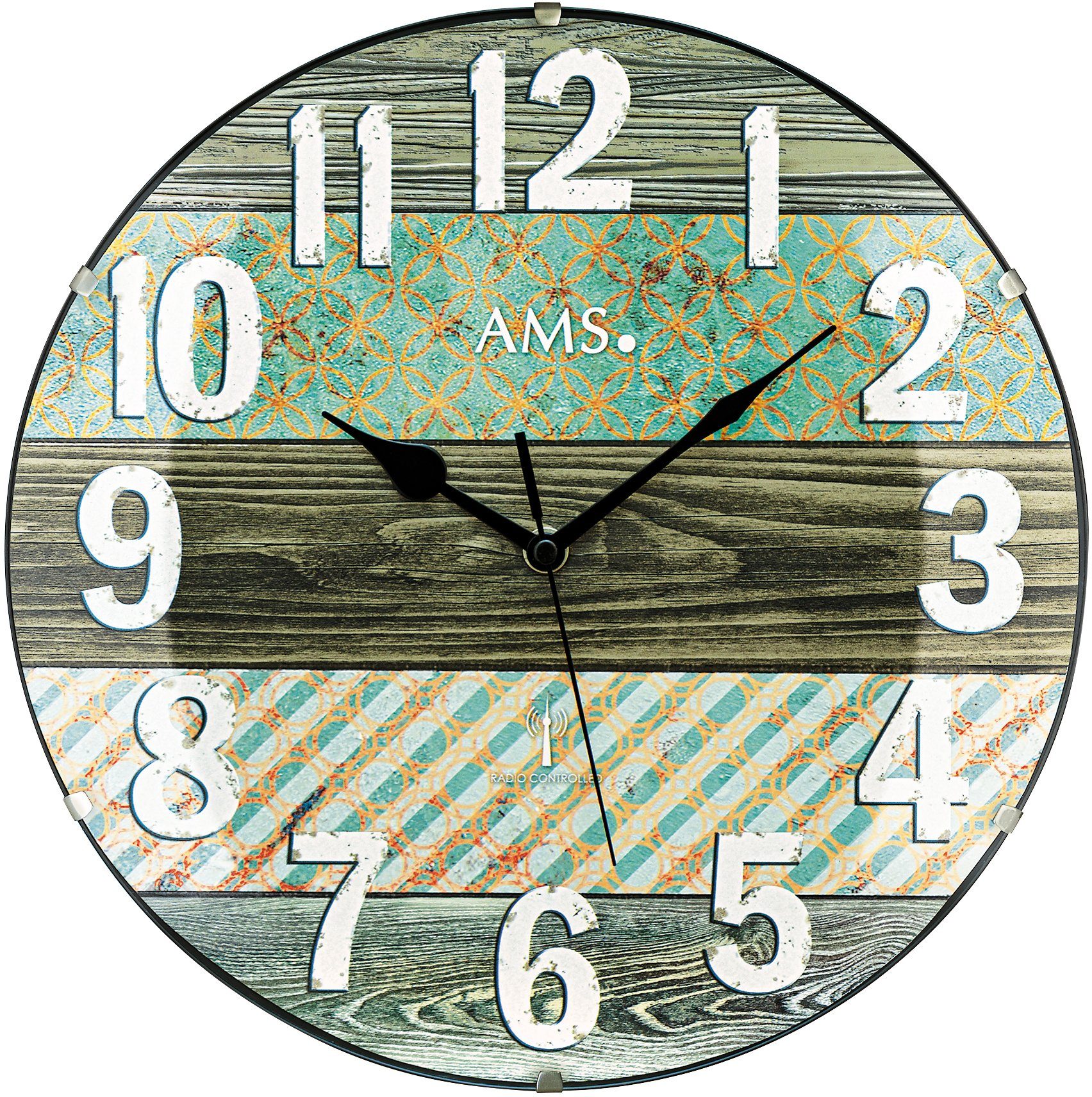 AMS Funkwanduhr F5556 (Quarzuhr,Wohnzimmer,Esszimmer,Küche,Arbeitszimmer,Bü günstig online kaufen