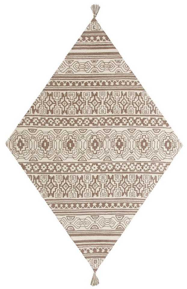 Teppich »Jukka«, Home affaire Collection, rechteckig, Höhe 15 mm, besondere Form mit Troddel, Wohnzimmer-HomeTrends