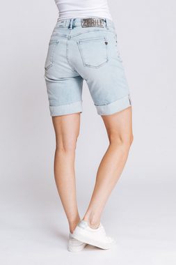 Zhrill Mom-Jeans Jeans Short NOVA Blue angenehmer Tragekomfort