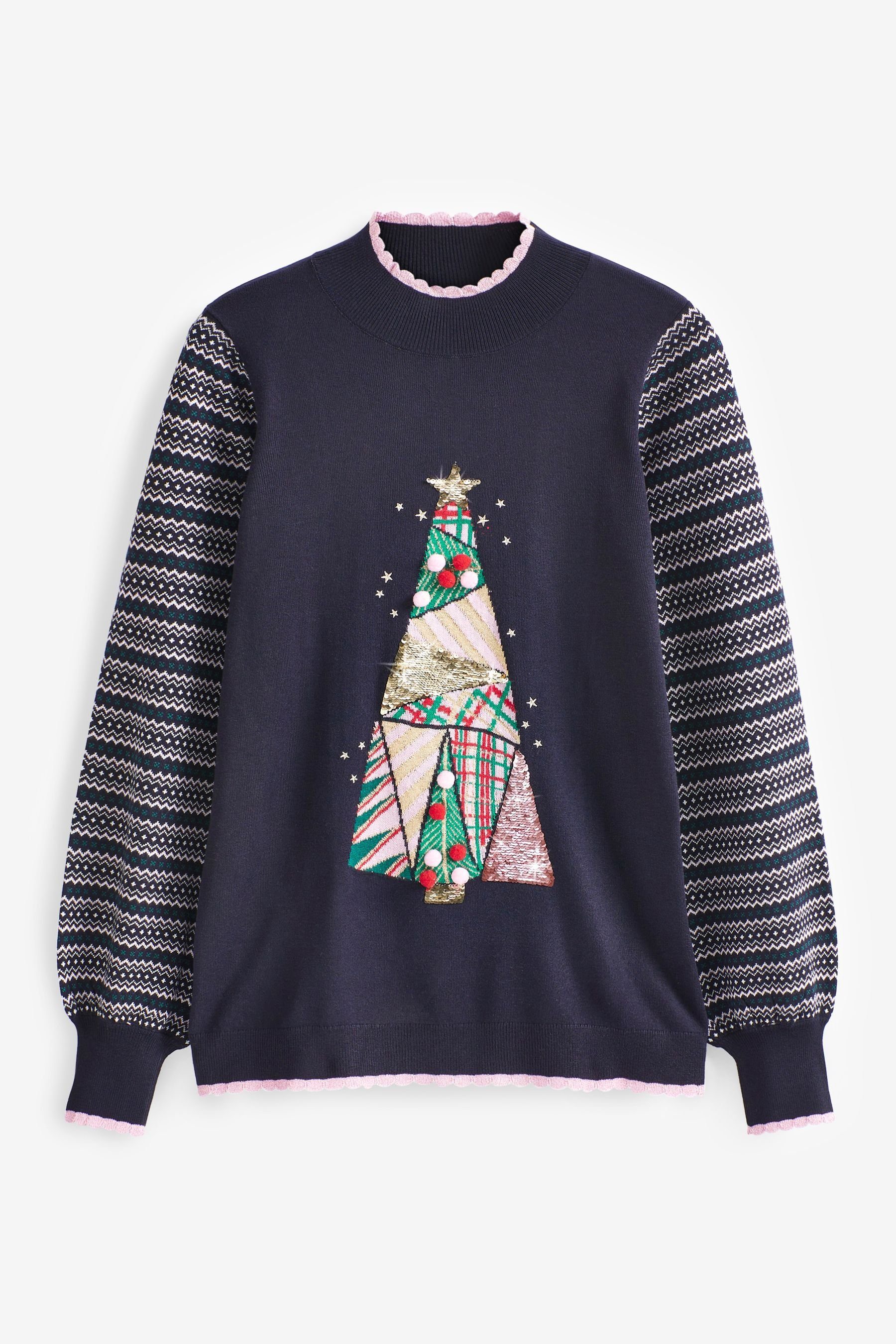 Next V-Ausschnitt-Pullover Weihnachtspullover (1-tlg)