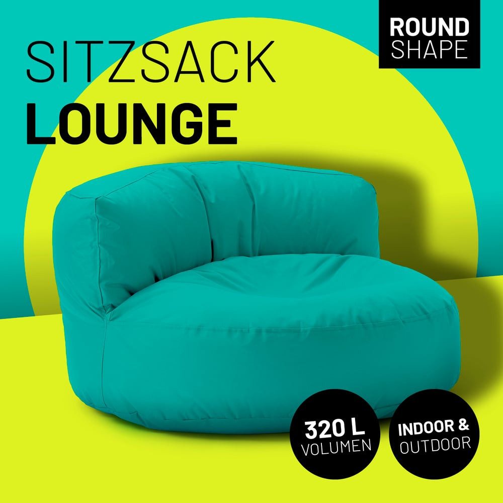 Lumaland Sitzsack Round Sofa Sitzkissen Bean Bag Couch Lounge, inkl. Rücken günstig online kaufen