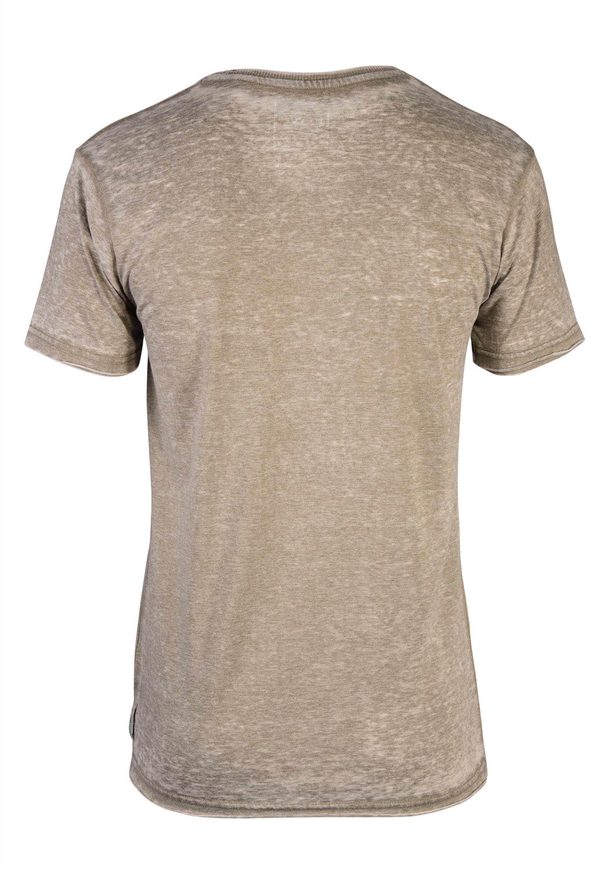 Dunkelgrün T-Shirt Herren Rundhalsausschnitt DAILY´S HARDY: mit T-Shirt