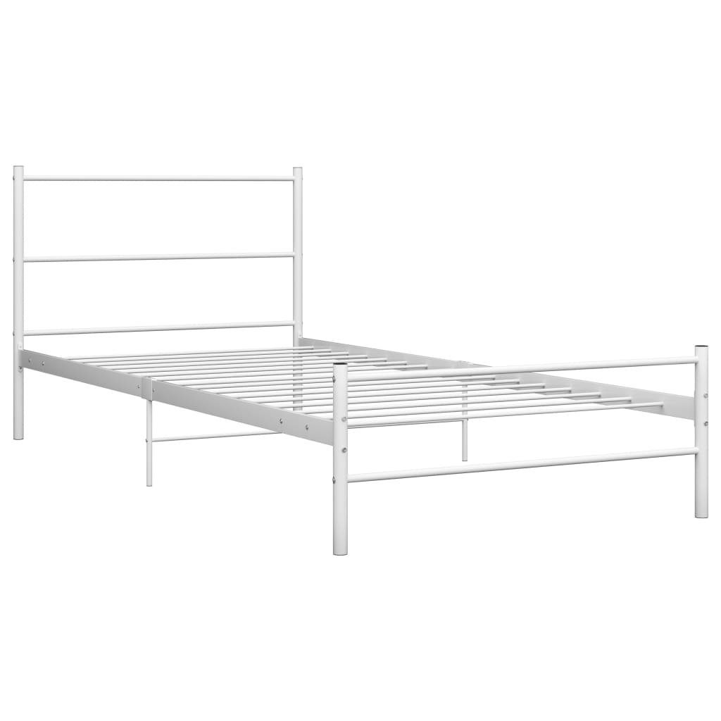 furnicato Bettgestell Metallbett Weiß 209 x 97 x 84 cm für 1 Person (1-tlg)