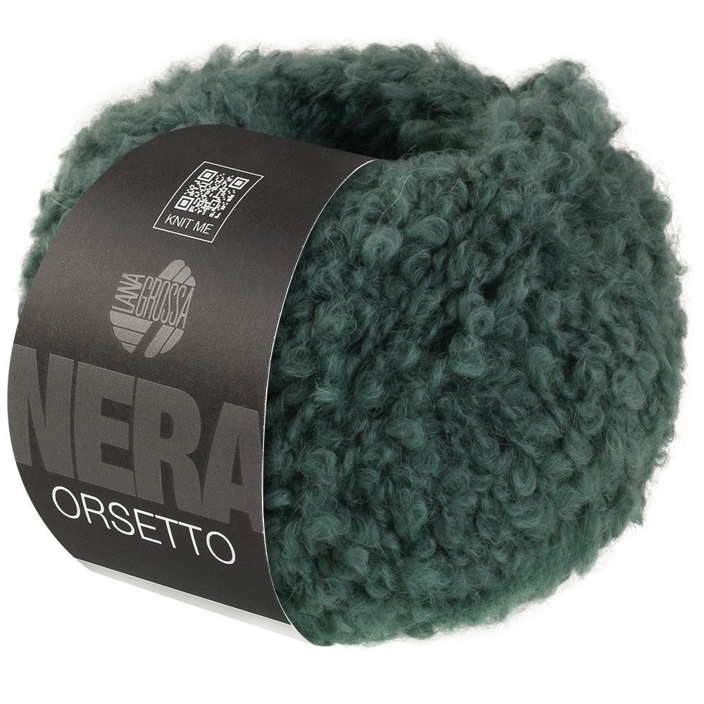 LANA GROSSA ORSETTO (NERA) Häkelwolle, 75 m (Weiches Bouclé-Garn aus Alpaka- und Merinofasern), 50 g