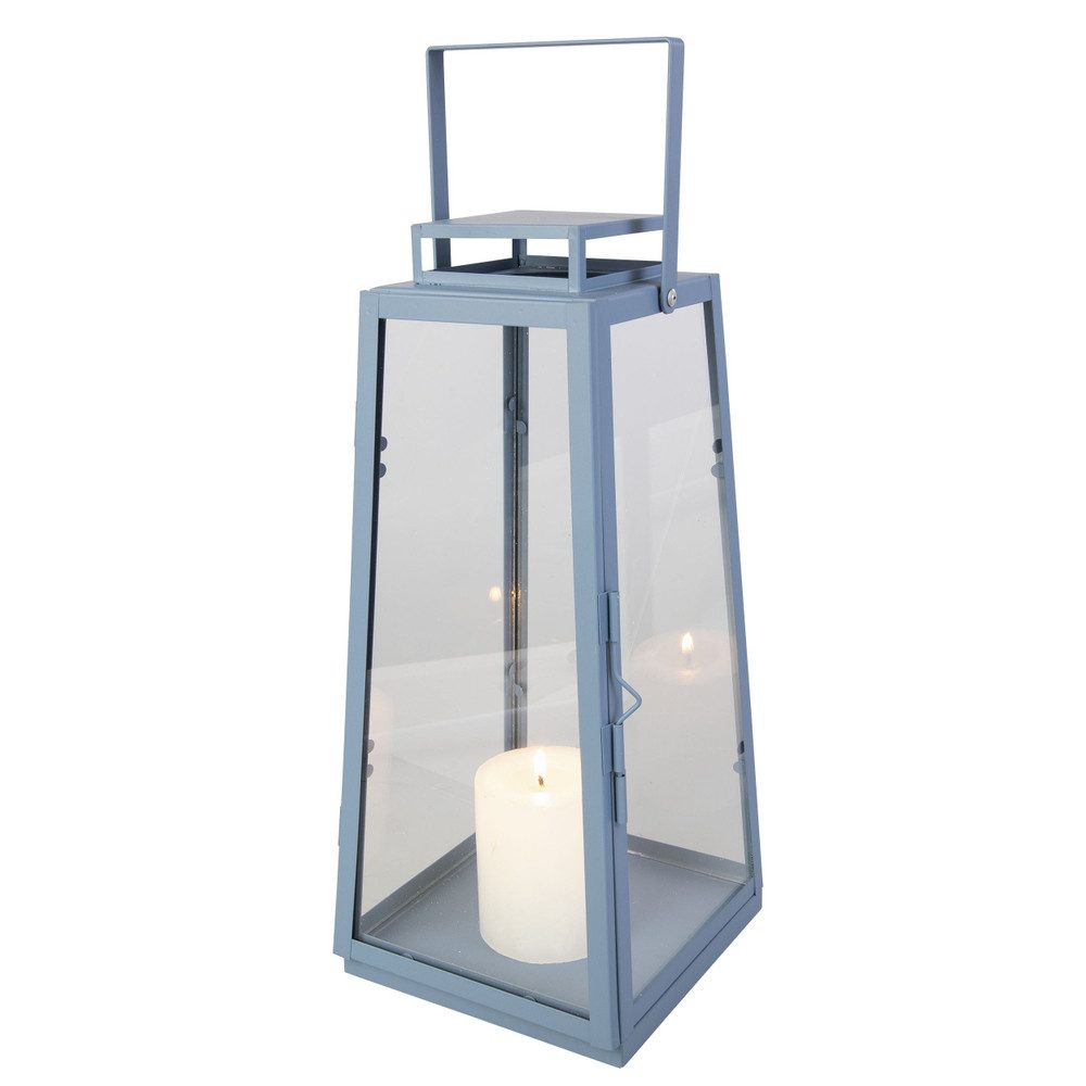 MICA Dekolicht Laterne blau - ca. 16 x 15,2 x 35 cm