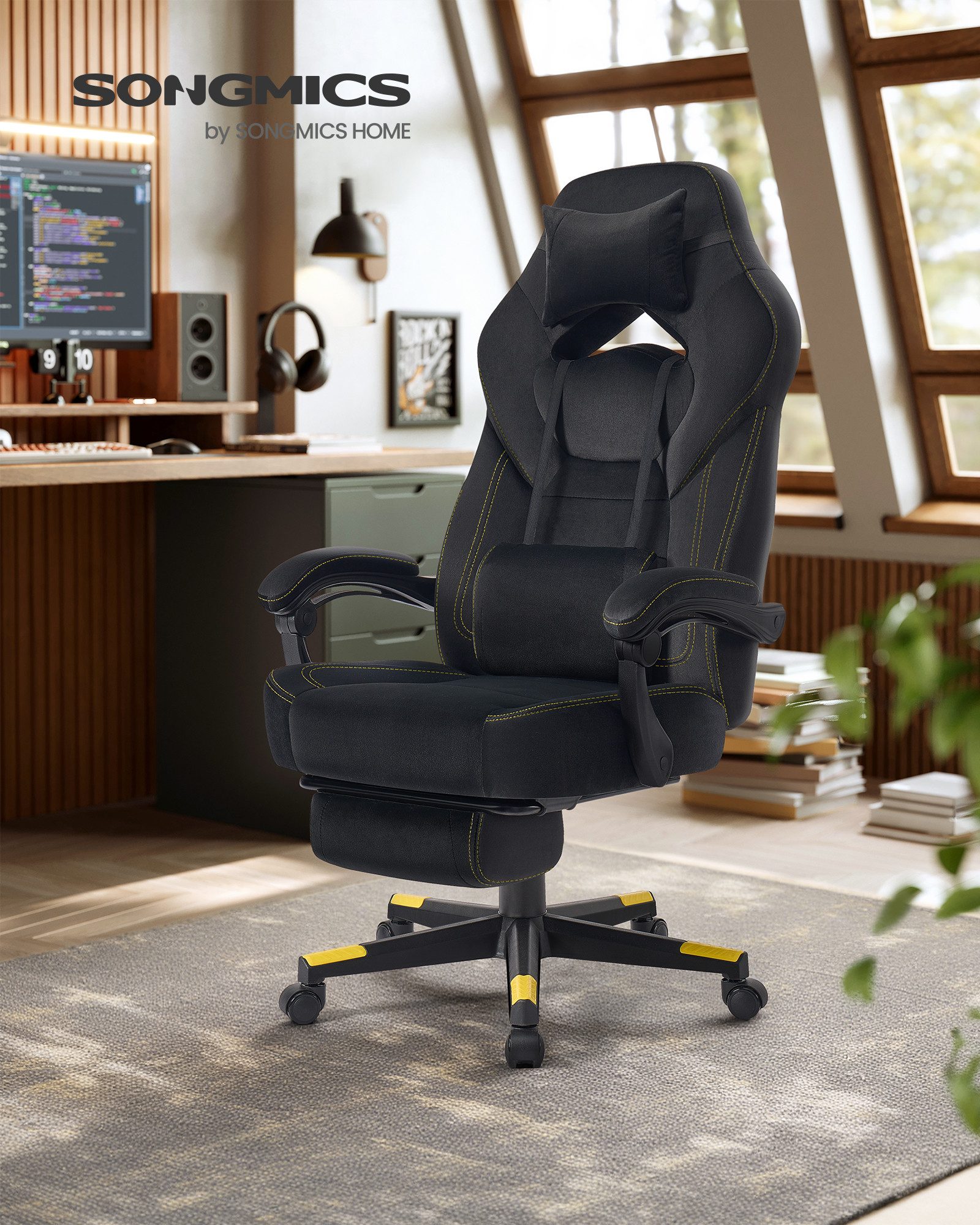 SONGMICS Bürostuhl, Gaming-Stuhl, Computerstuhl, ergonomisches Design, mit günstig online kaufen