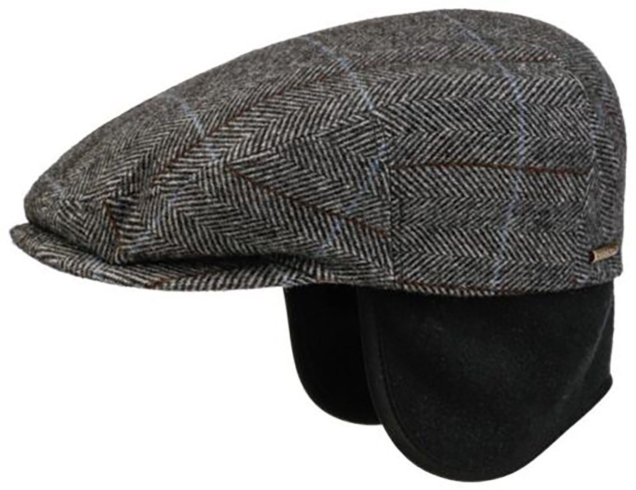 Stetson Flat Cap Kent Colour Lines mit Ohrenklappen