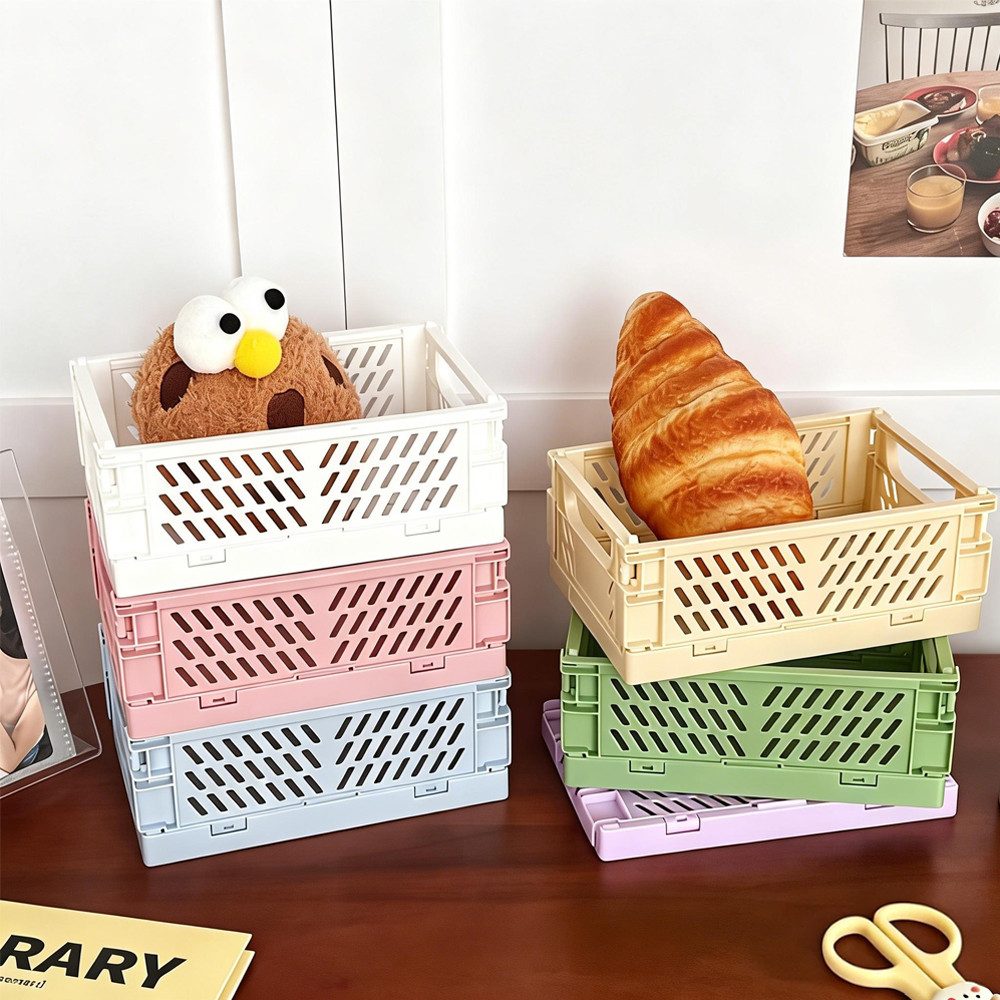 TUWENA Faltbox 6-stück Faltbox Klappkiste Bunt Kunststoff Kiste Organizer Regalkörbe
