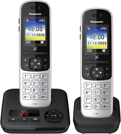 Panasonic »KX-TGH722 Duo« Schnurloses DECT-Telefon (Mobilteile: 2, mit Anrufbeantworter)