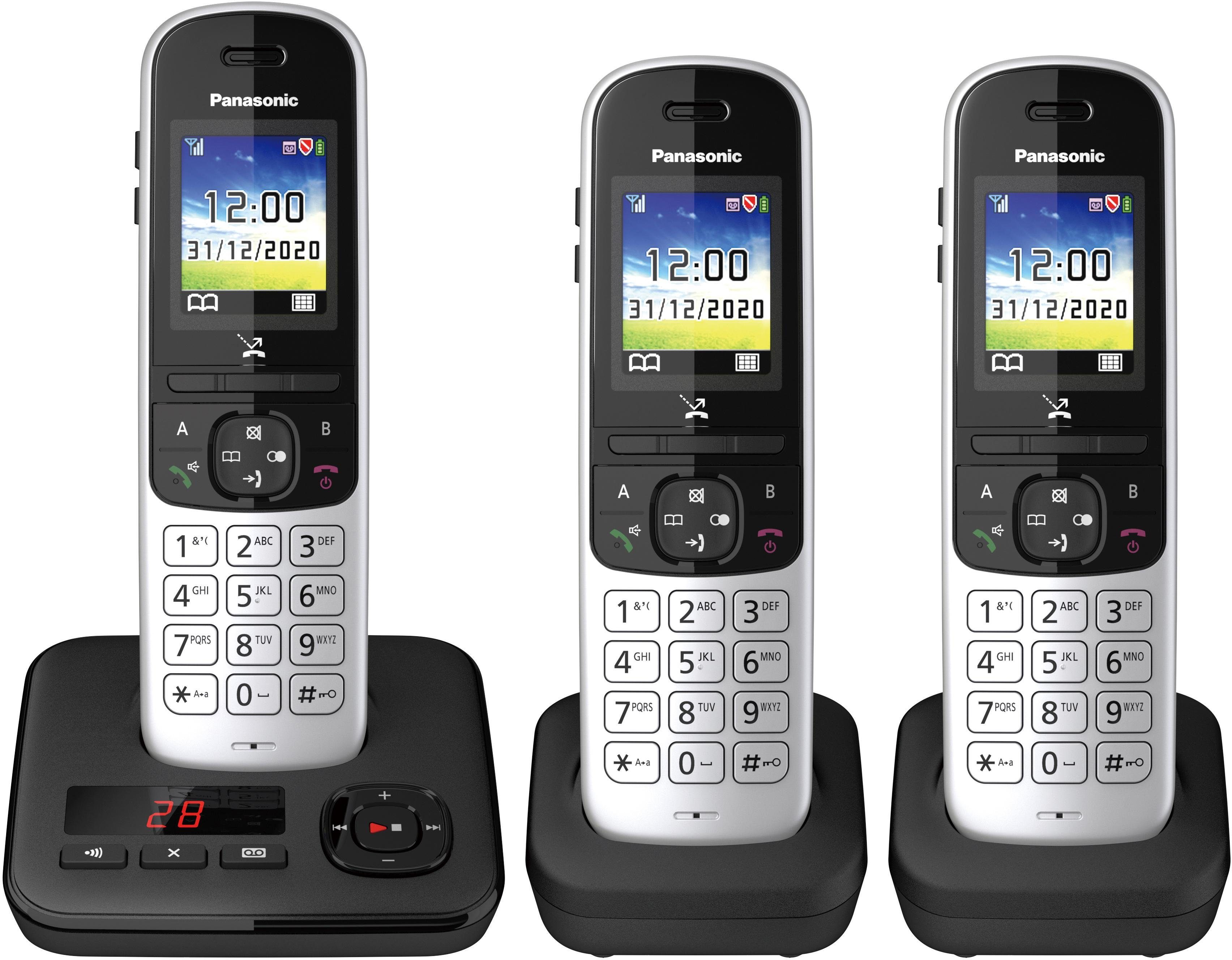 Panasonic »KXTGH723 Trio« Schnurloses DECTTelefon (Mobilteile 3, mit Anrufbeantworter) online