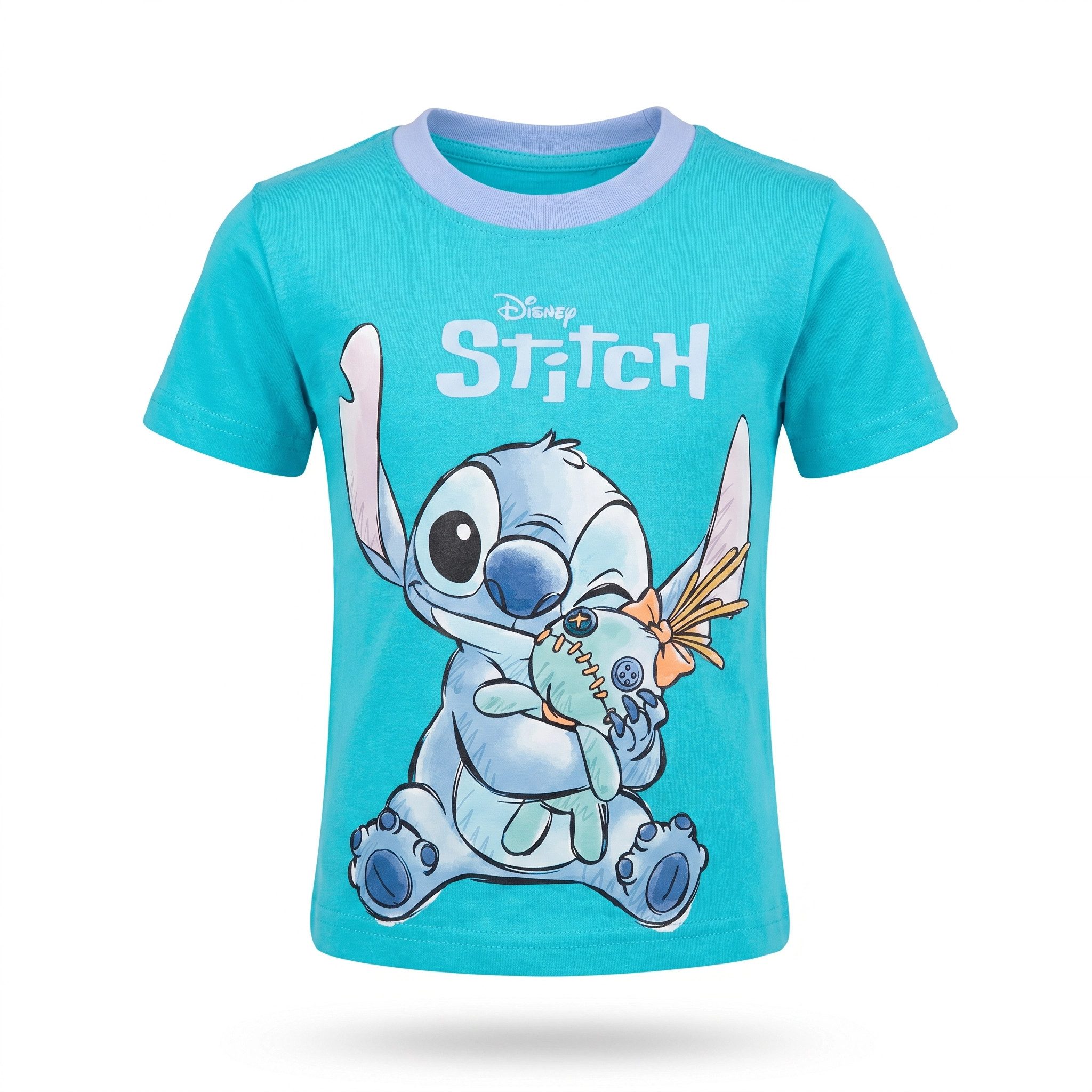 Disney Print-Shirt Disney Stitch Kinder Jungen T-Shirt Kurzarm Shirt (1-tlg) Gr. 98 bis 128 - 100% Baumwolle