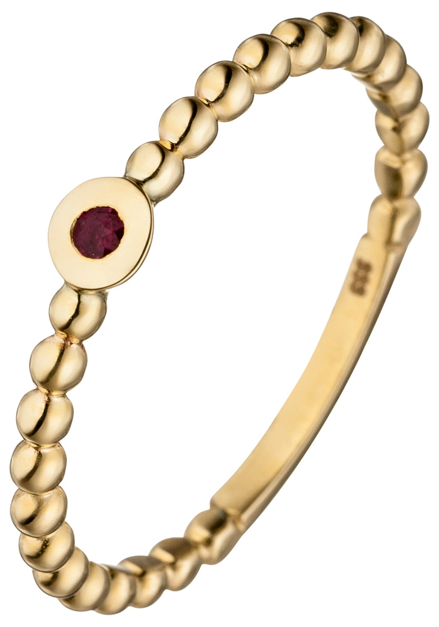 Goldring Kugelring Rubinring