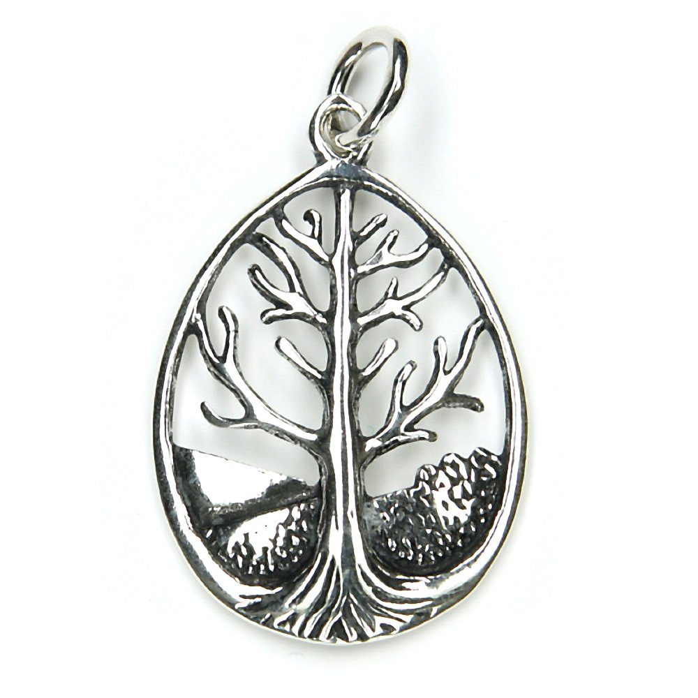 NKlaus Kettenanhänger Kettenanhänger Baum des Lebens 925 Silber 3cm Kel, 925 Sterling Silber Silberschmuck für Damen