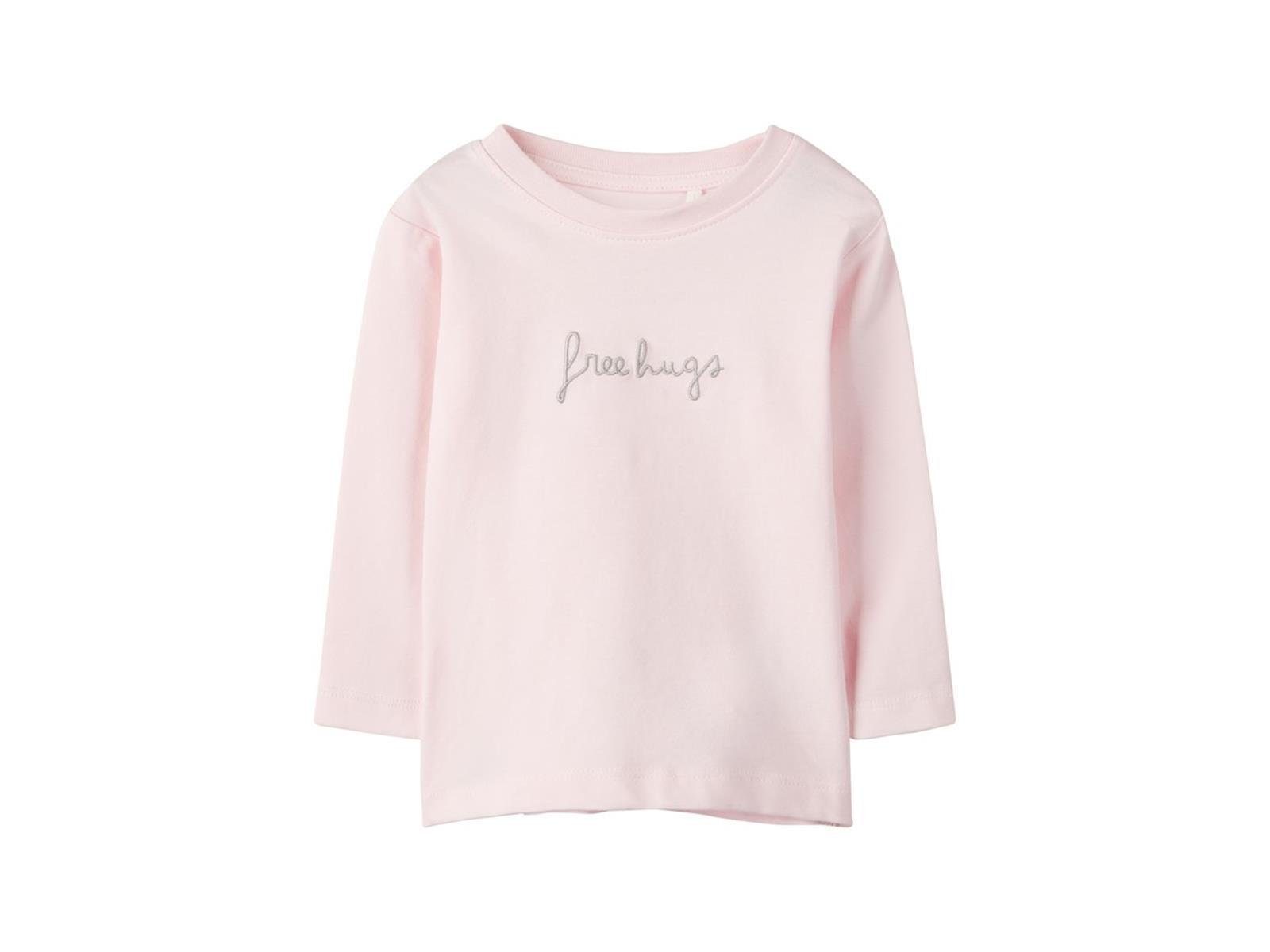 Name It Longsleeve Name It Mädchen Langarmshirt besticktes in rosa (1-tlg) mit Frontprint