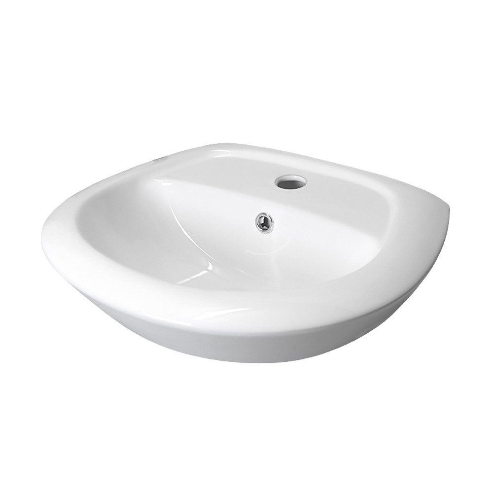 Stabilo Sanitär Waschbecken Keramik Wandhängewaschbecken inkl. Abflussrohr günstig online kaufen