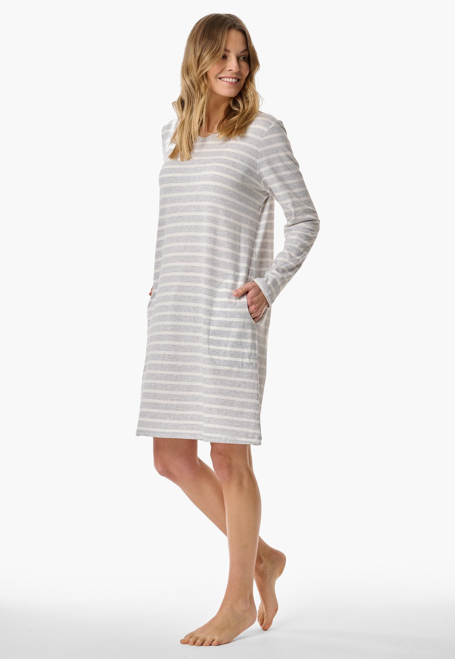 Schiesser Nachthemd Casual Essentials (Packung) mit leichtem V-Ausschnitt günstig online kaufen