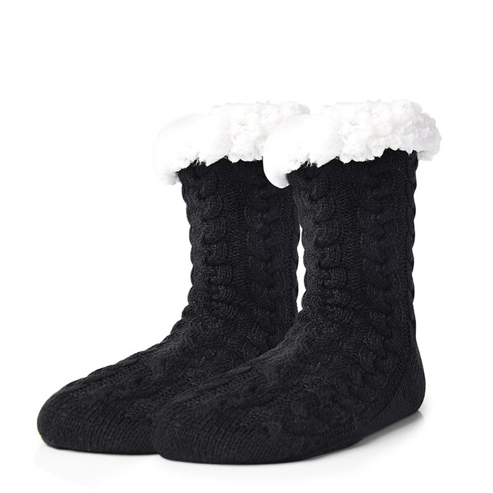 Coonoor Kuschelsocken Wintersocken Stoppersocken Weihnachtssocken Haussocken (mit Fleece Futter und ABS Anti-Rutsch-Socken Noppen) Für Herren und Damen