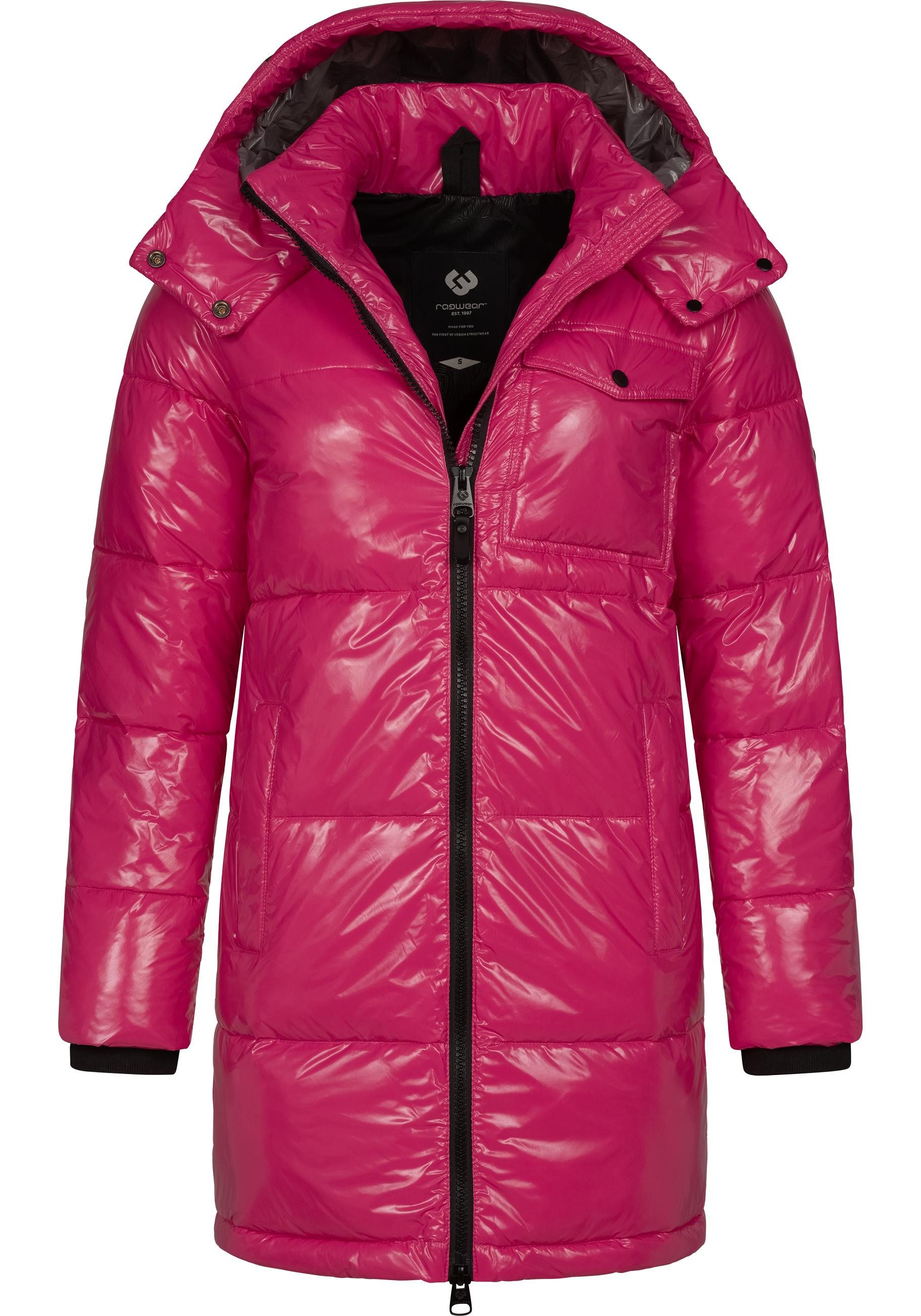 Ragwear Wintermantel Roobie Long super stylischer, gänzender Damen Steppmantel