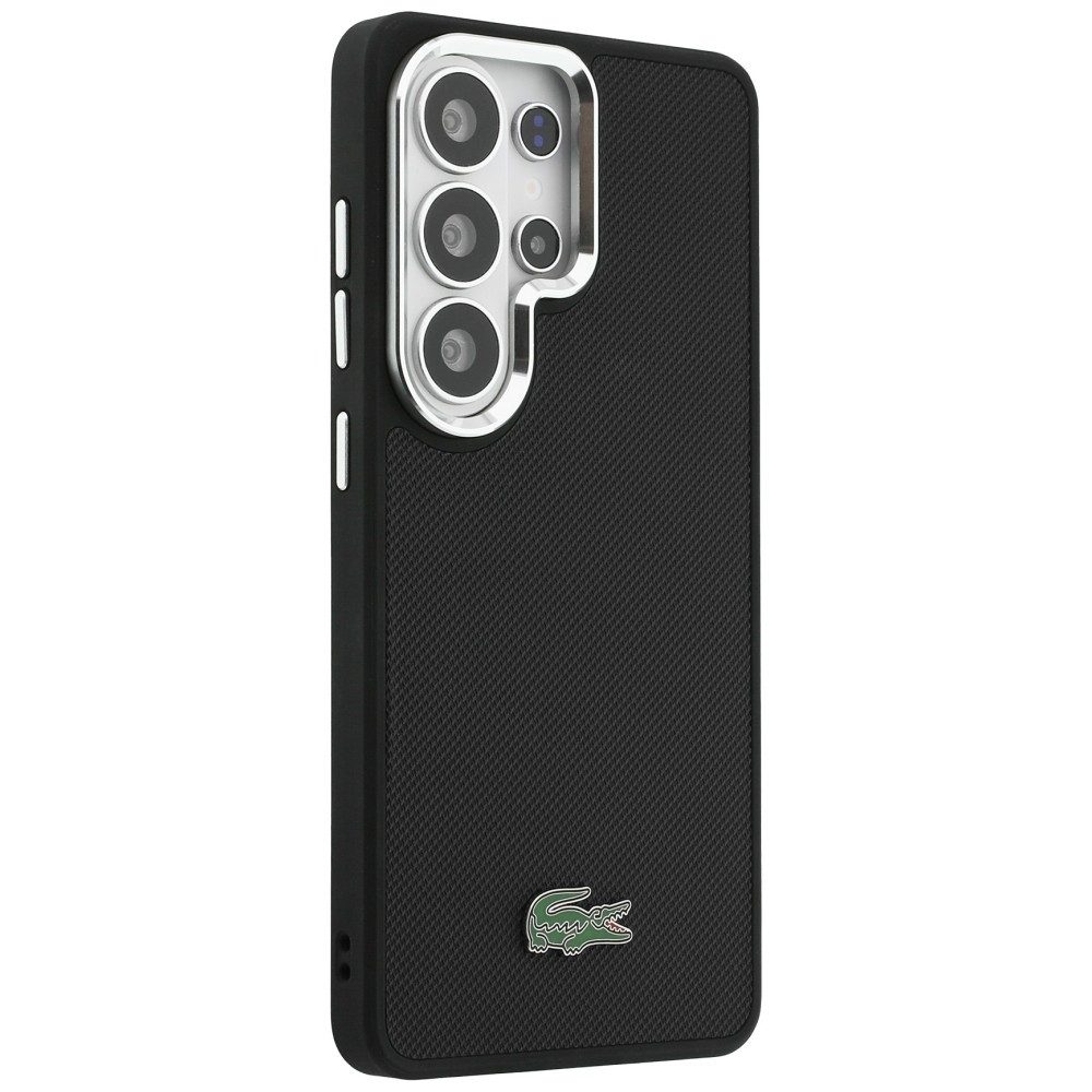 Lacoste Handyhülle Galaxy S26 Ultra Petit Pique schwarz MagSafe Logo grün 6,9 Zoll, Kantenschutz – Bild 4 von 5