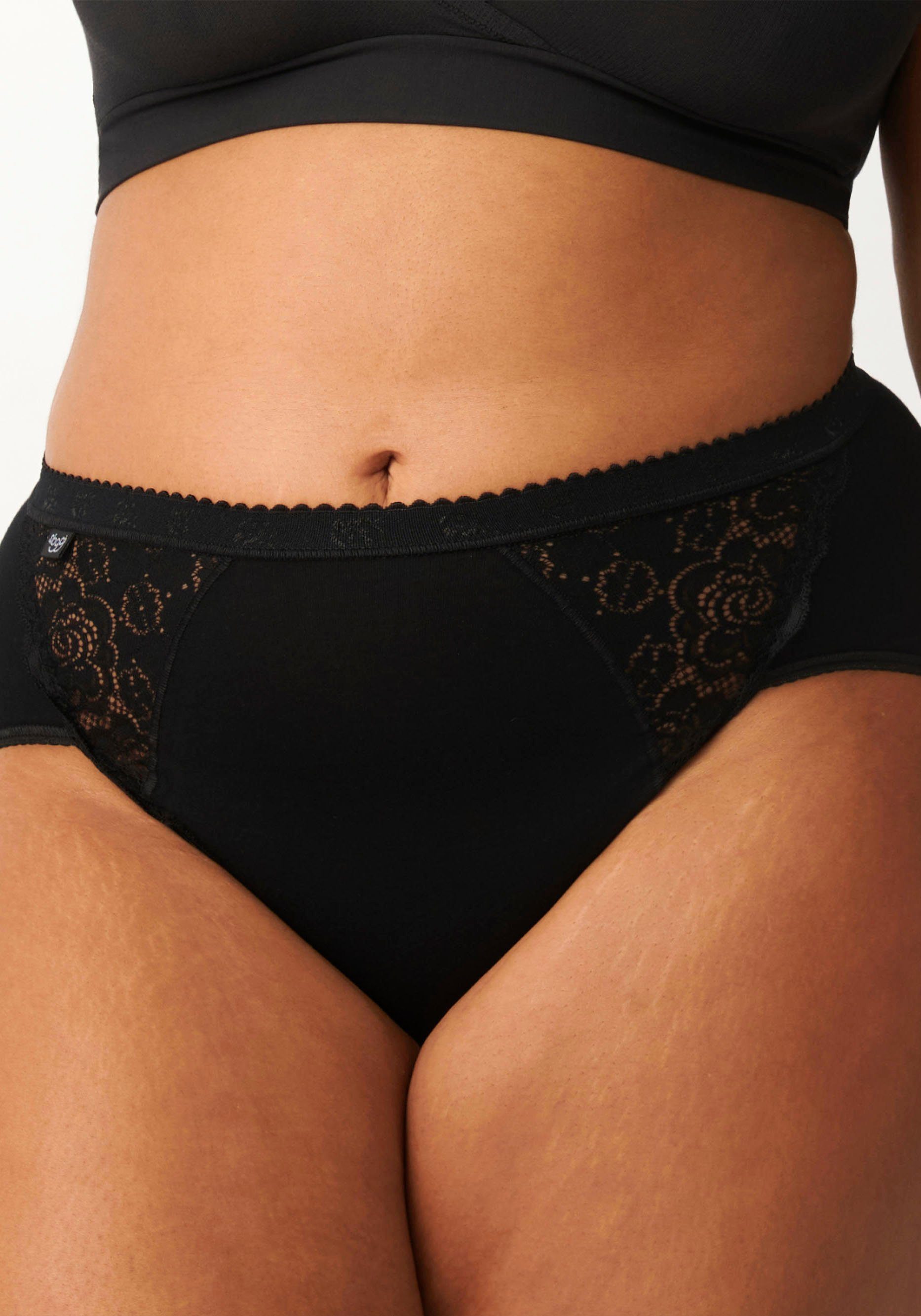 sloggi Midislip Chic (4er Pack) elastische Spitzeneinsätze, weiche Nähte, B günstig online kaufen