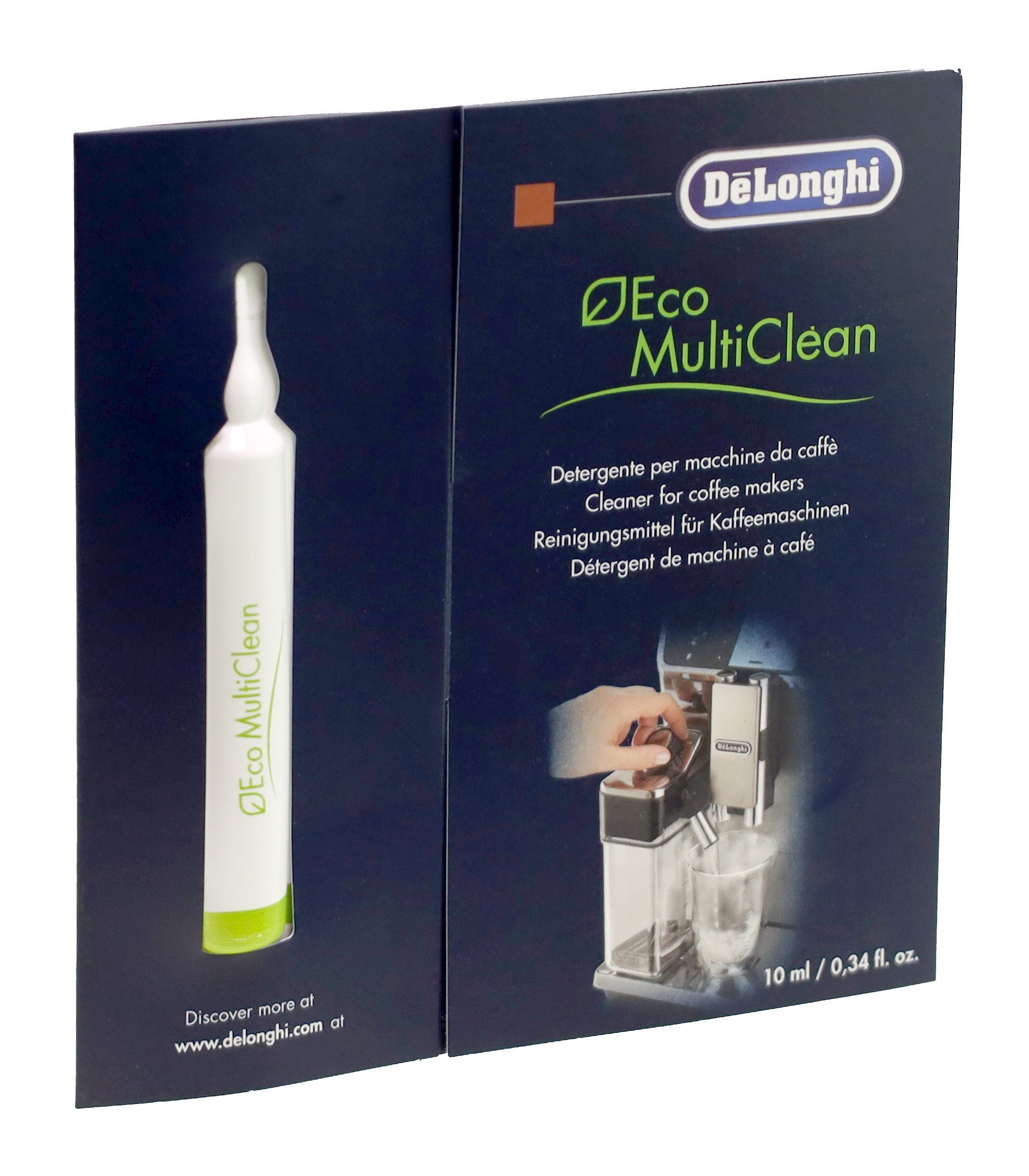 De'Longhi Reinigungsbürste DeLonghi AS00000378 Eco MultiClean Reiniger 10ml für... Kaffeevollaut