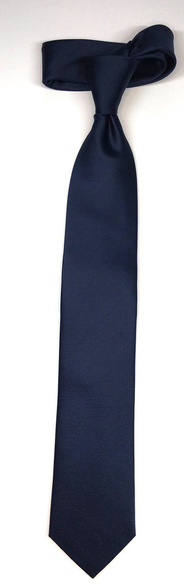 Seidenfalter Krawatte Seidenfalter Krawatte Uni Marine 6cm