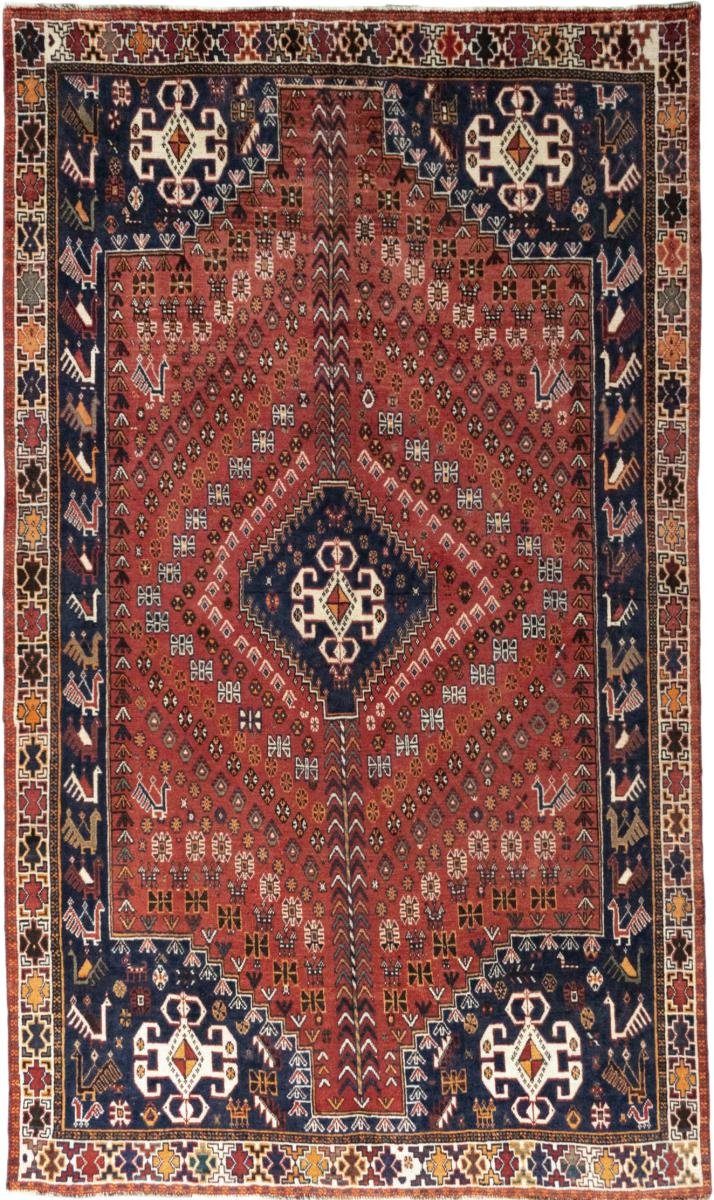 10 Orientteppich rechteckig, Orientteppich / Shiraz 158x265 mm Trading, Handgeknüpfter Nain Perserteppich, Höhe: