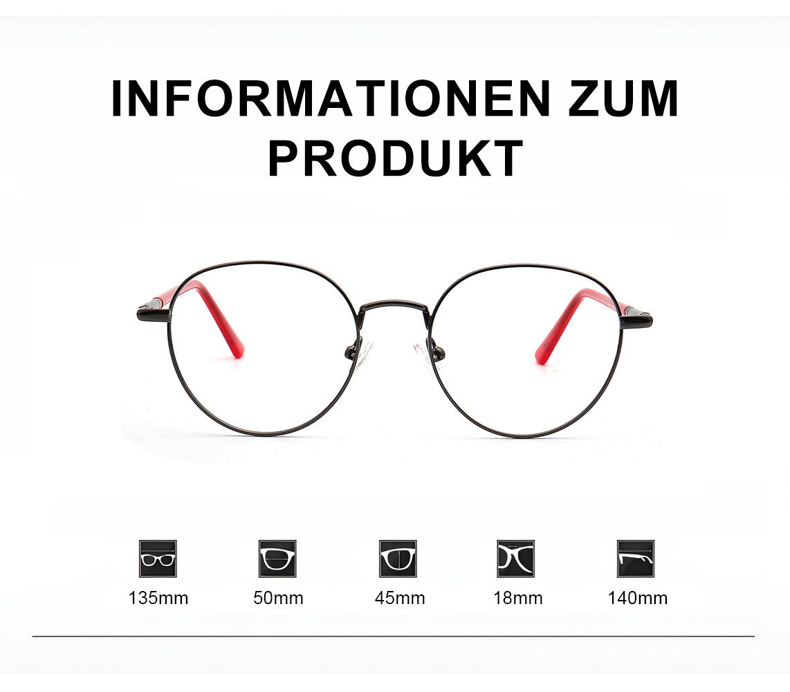 PACIEA Brille Damen Herren Ohne Sehstärke Hochwertige Legierung Anti Blaulicht
