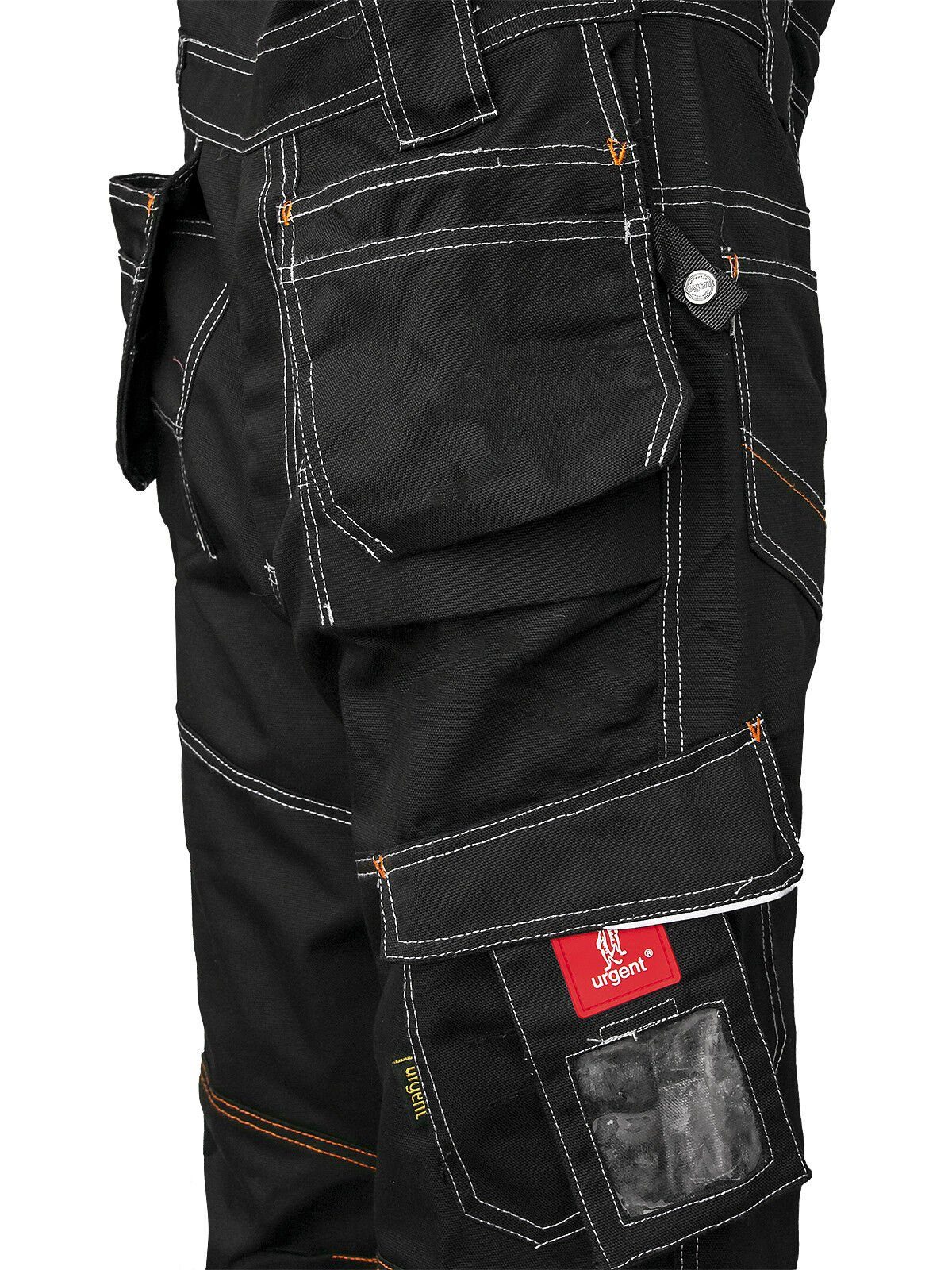 Urgent Arbeitslatzhose Arbeitslatzhose Sicherheitshose Schutzhose Workwear schwarz URGB – Bild 5 von 5