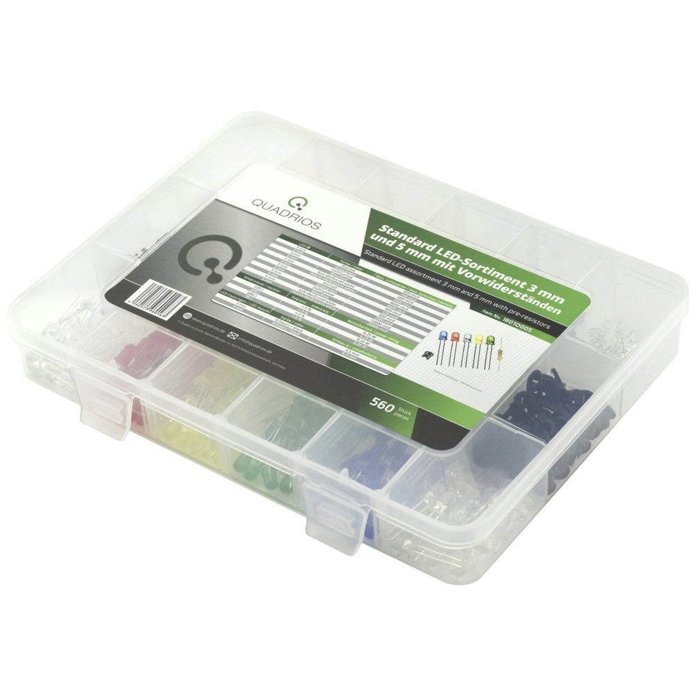 LED-Leuchtmittel Quadrios LED-Sortiment Rot, Grün, Gelb, Blau, Kaltweiß, Warmweiß 3