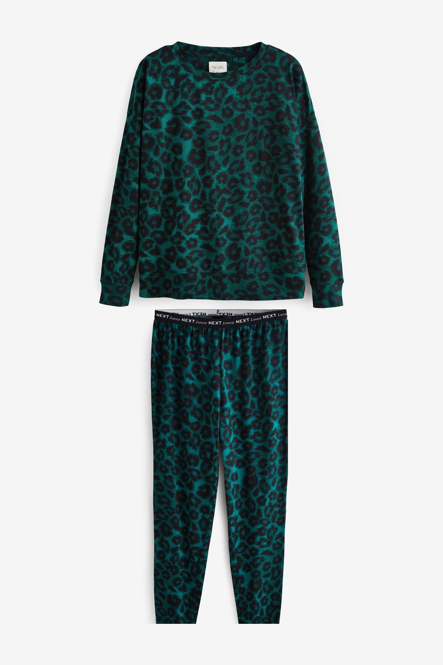 Baumwolle Pyjama (2 Pyjama Next Langärmeliger tlg) aus