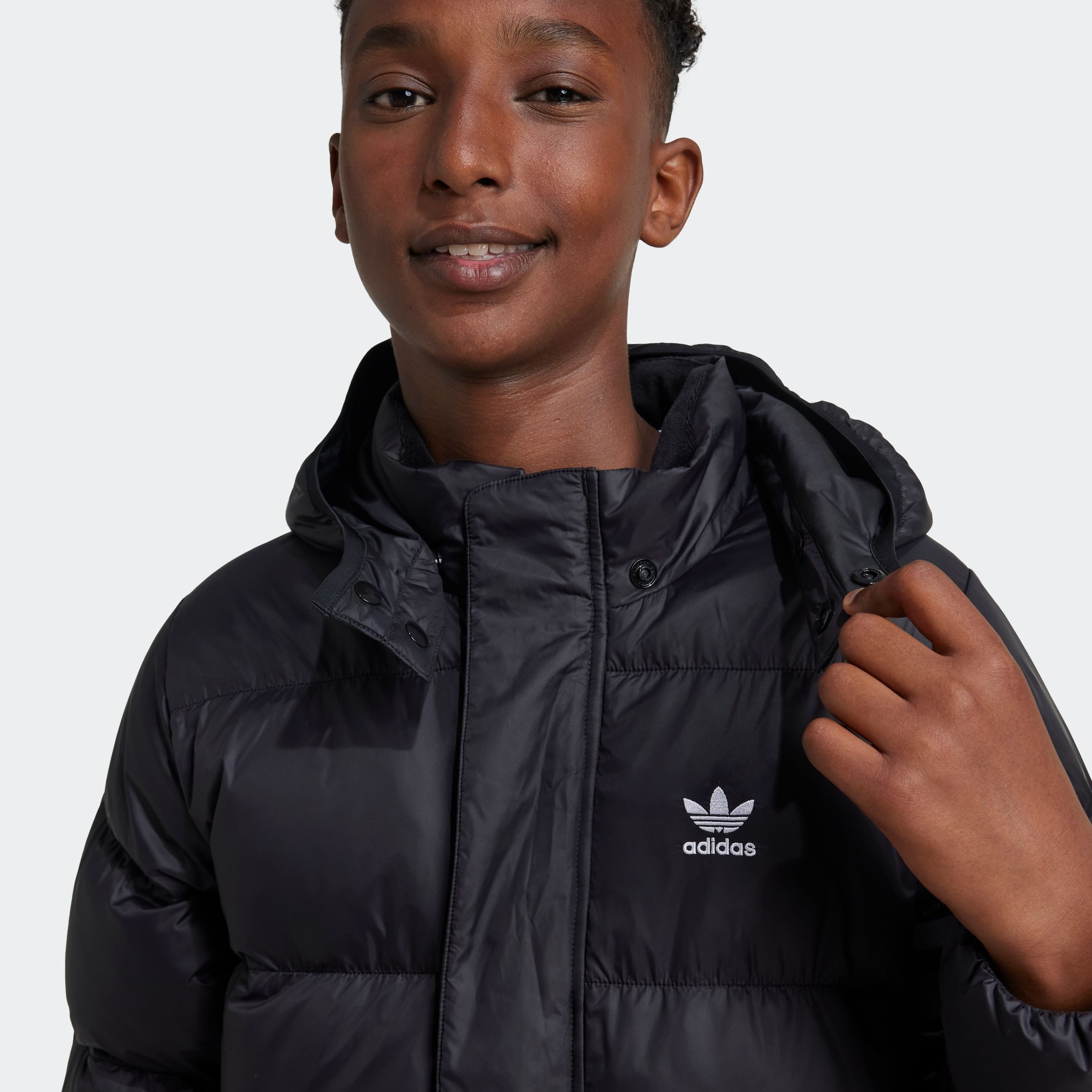 adidas Originals Steppjacke ADICOLOR KIDS mit abnehmbarer Kapuze, lockere Schnittform