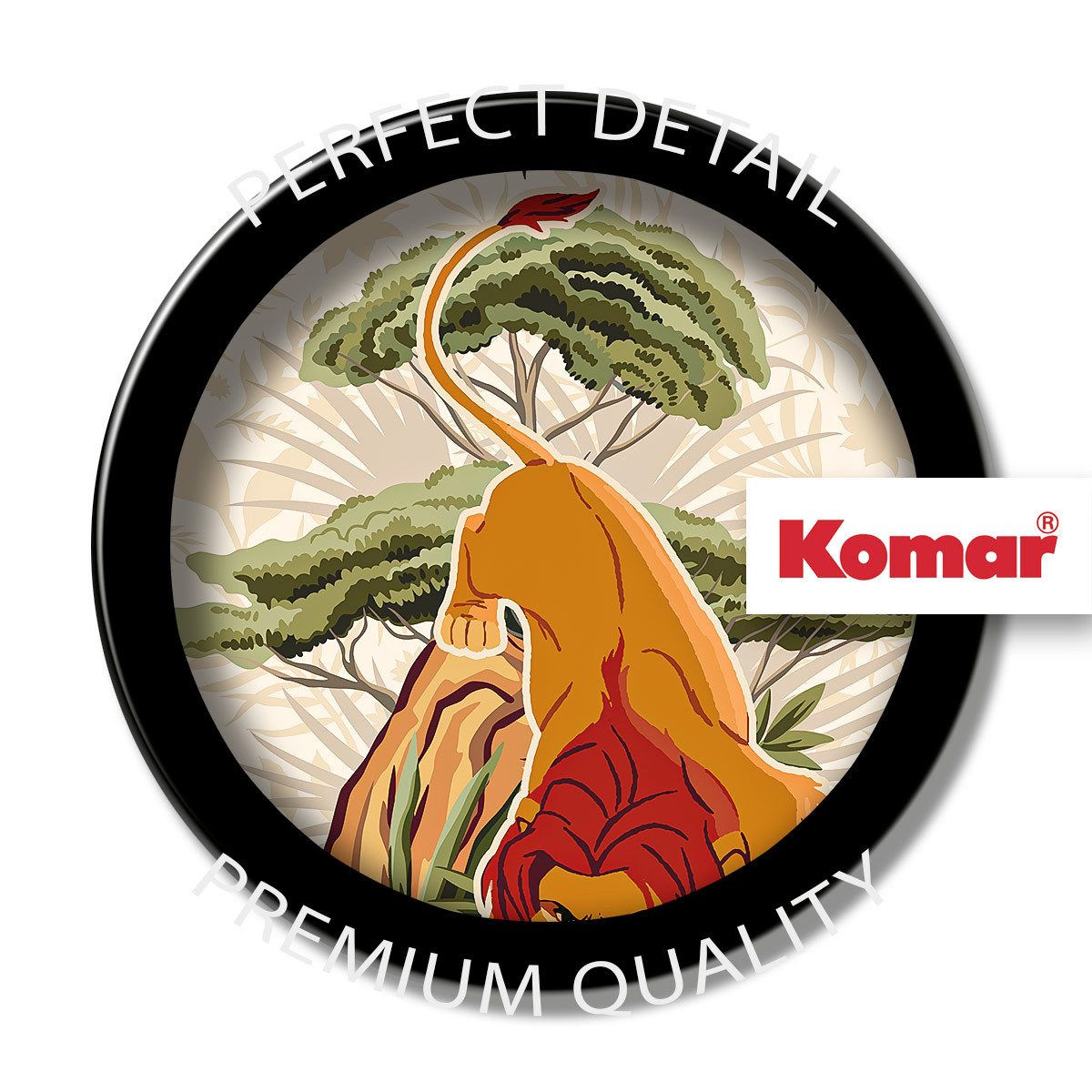 Komar Fototapete Vlies Fototapete - Lion King Long Live The King - Größe 200 x 280 cm, glatt, Comic, bedruckt, (4 St)
