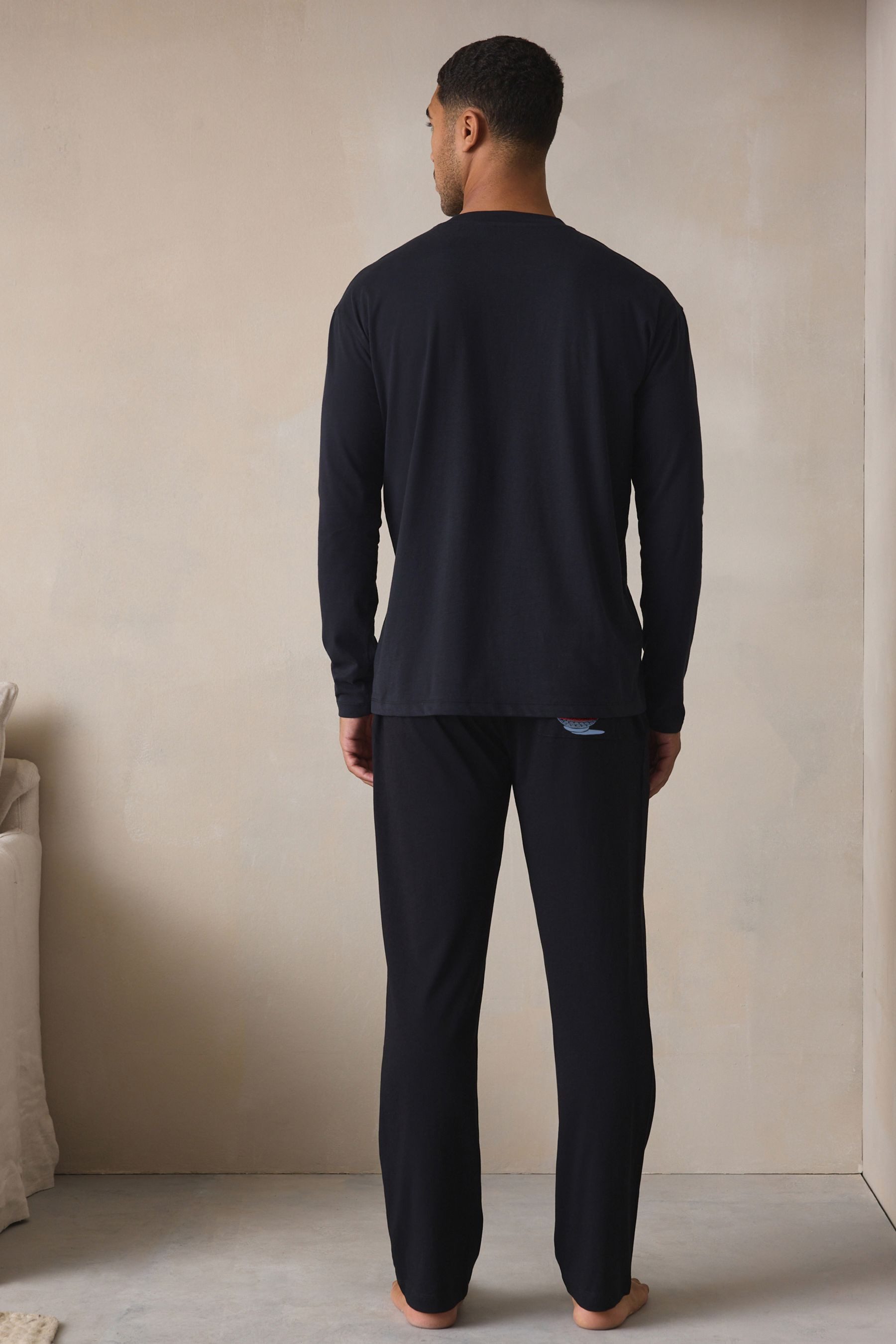 Next Pyjama Langärmeliger Jersey-Schlafanzug mit Grafik (2 tlg)