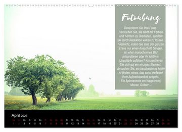CALVENDO Wandkalender Die Schönheit der Natur - Naturfotografie-Kalender mit Foto- und Kreativübungen (Premium, hochwertiger DIN A2 Wandkalender 2023, Kunstdruck in Hochglanz)