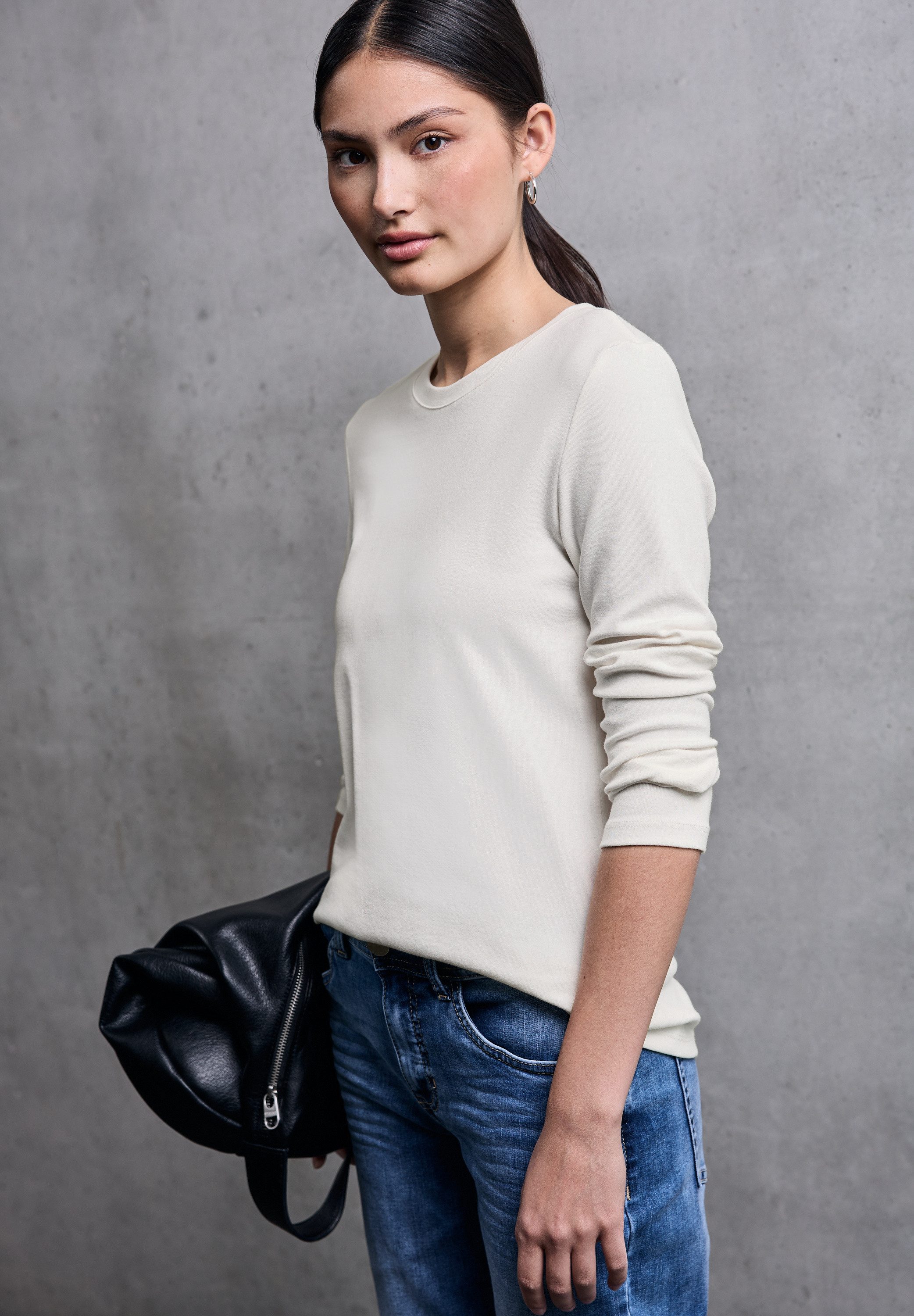 STREET ONE STUDIO Langarmshirt im soften Baumwoll-Mix – Bild 2 von 5