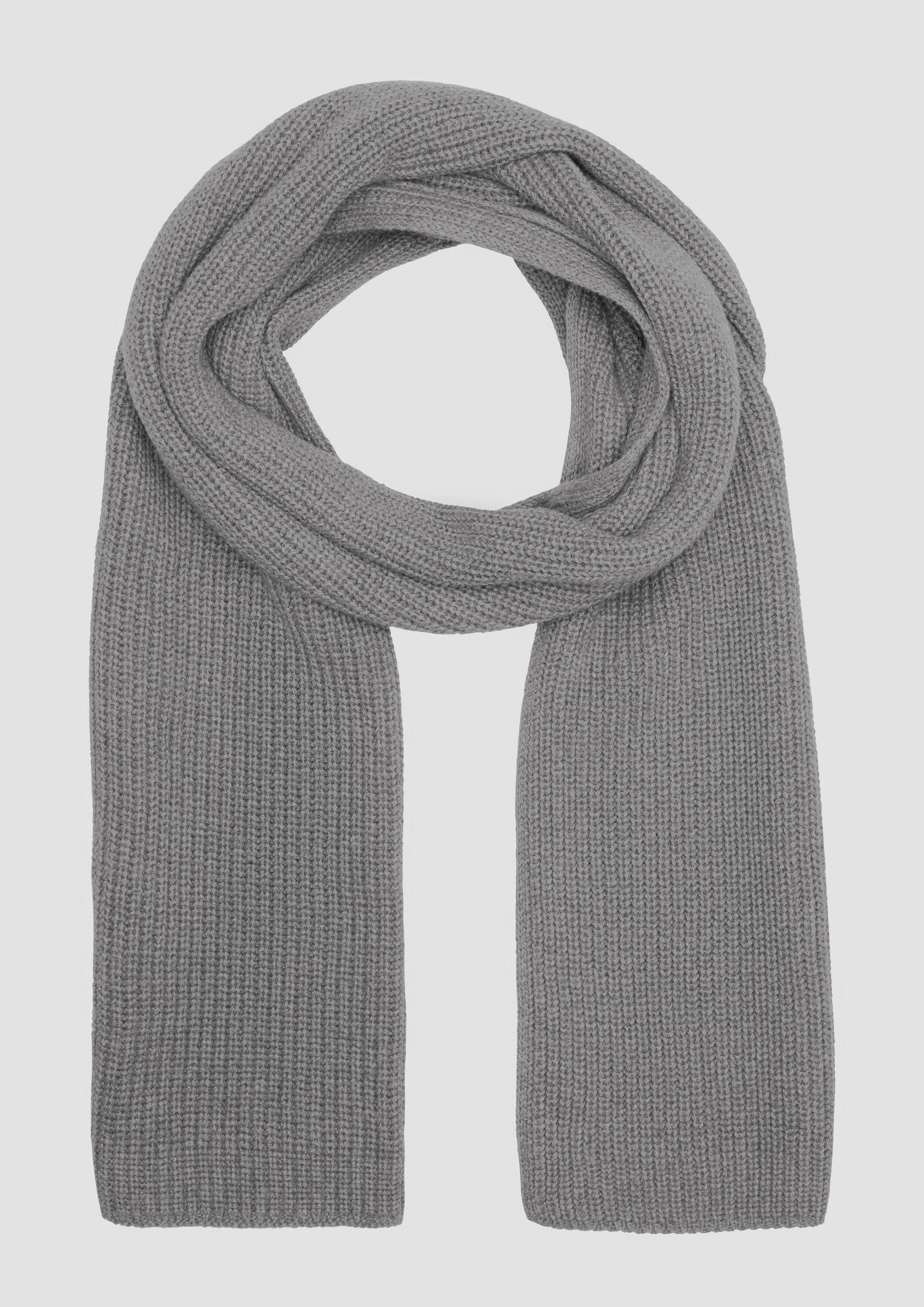 s.Oliver Schal Tuch, Schal aus Baumwolle mit Rippstruktur
