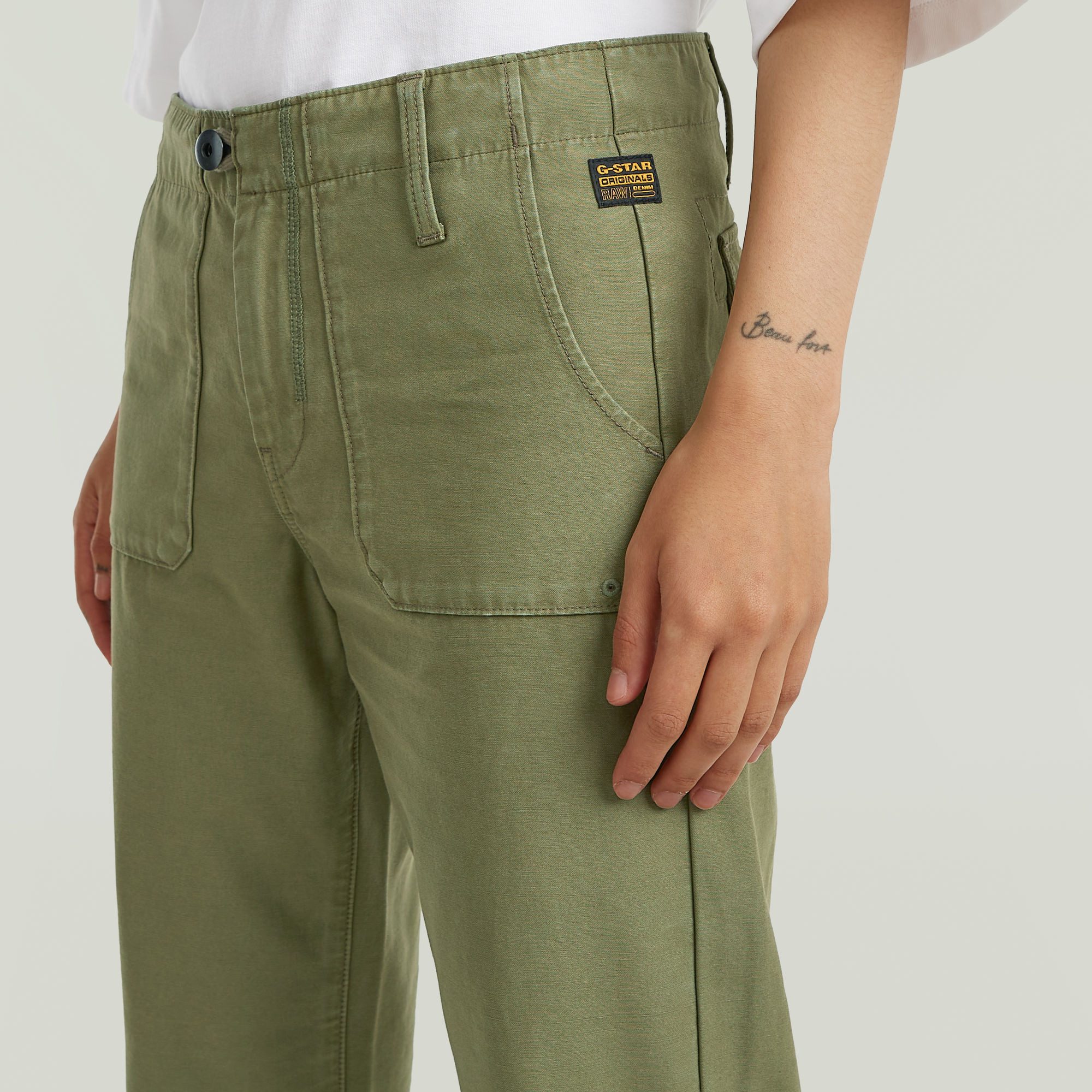 G-STAR Boyfriend-Hose Regular Track O5P Fatigue mit niedrigem Bund, Relaxed Fit