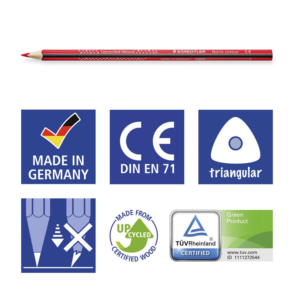 STAEDTLER Buntstift Staedtler Farbstift Noris dreikant 187 C18P1 1 Set