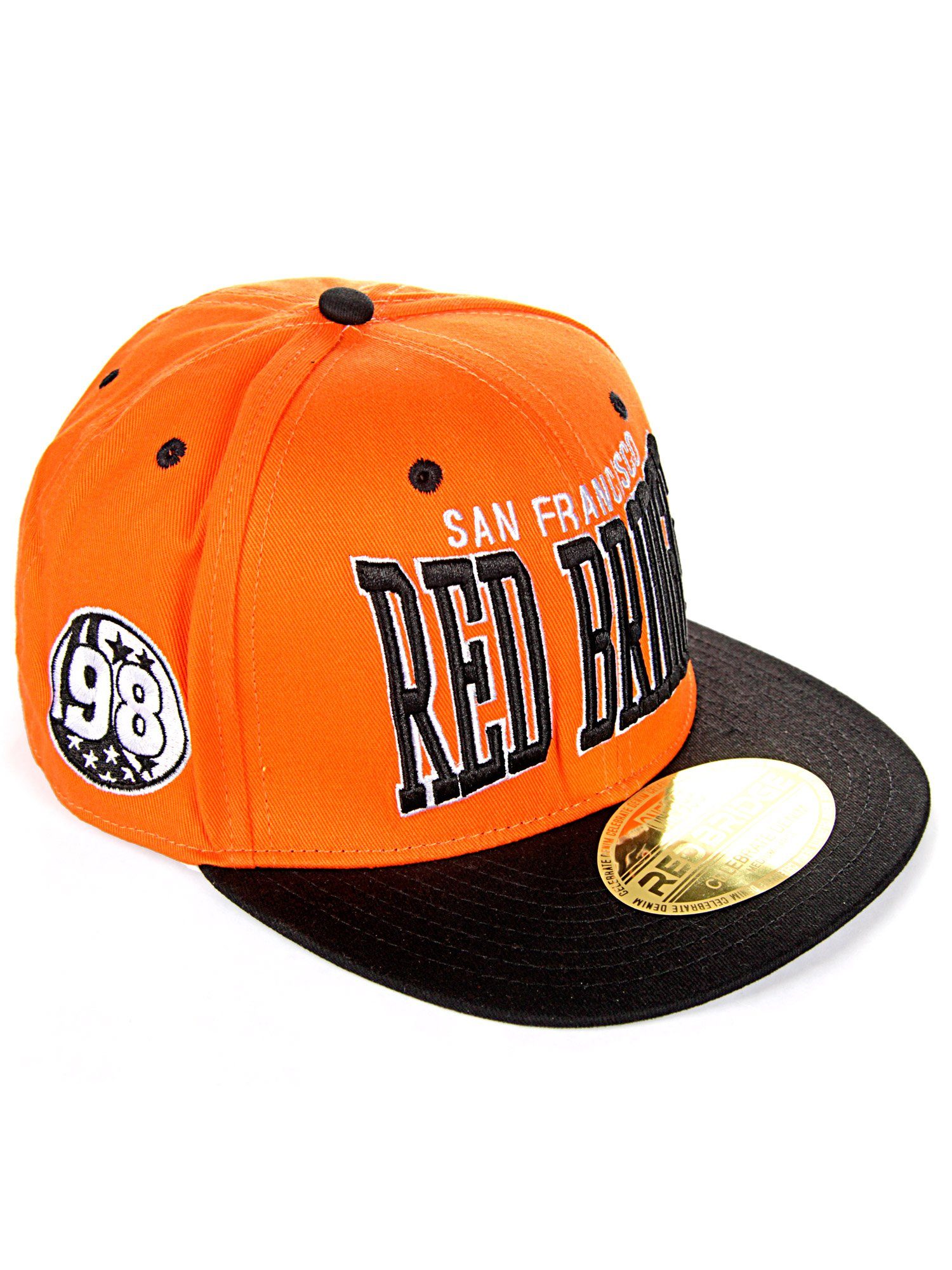 Cap RedBridge orange-schwarz kontrastfarbigem Schirm Baseball Durham mit