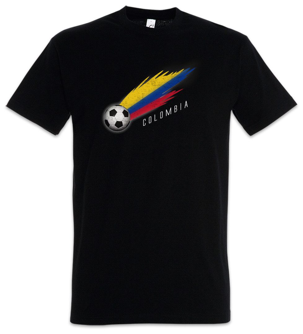 Urban Backwoods Print-Shirt Colombia Football Comet I Herren T-Shirt Kolumbien Kolumbianisch (1-tlg) Kolumbianische Fahne Colombian Fußball