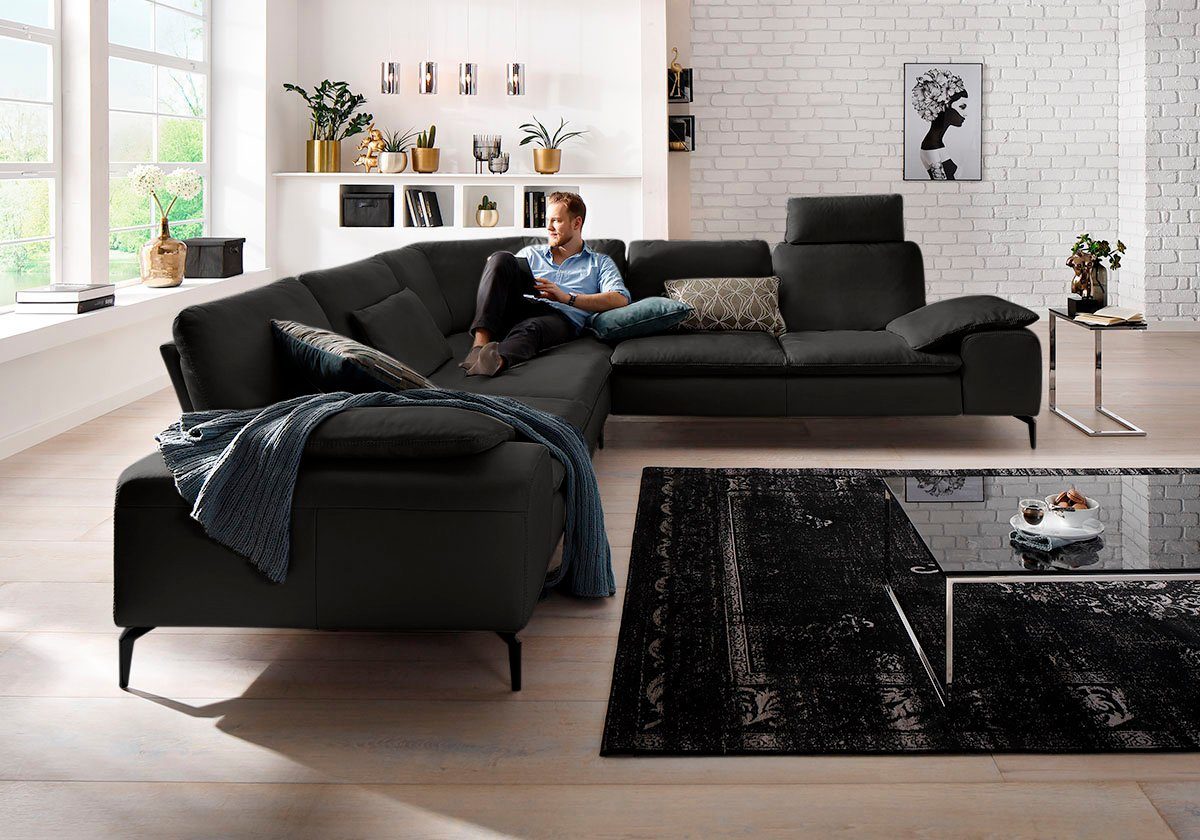 W.SCHILLIG Ecksofa valentinoo, Designsofa, elegant und bequem, L-Form, Set, mit Sitztiefenverstellung, Breite 318 cm