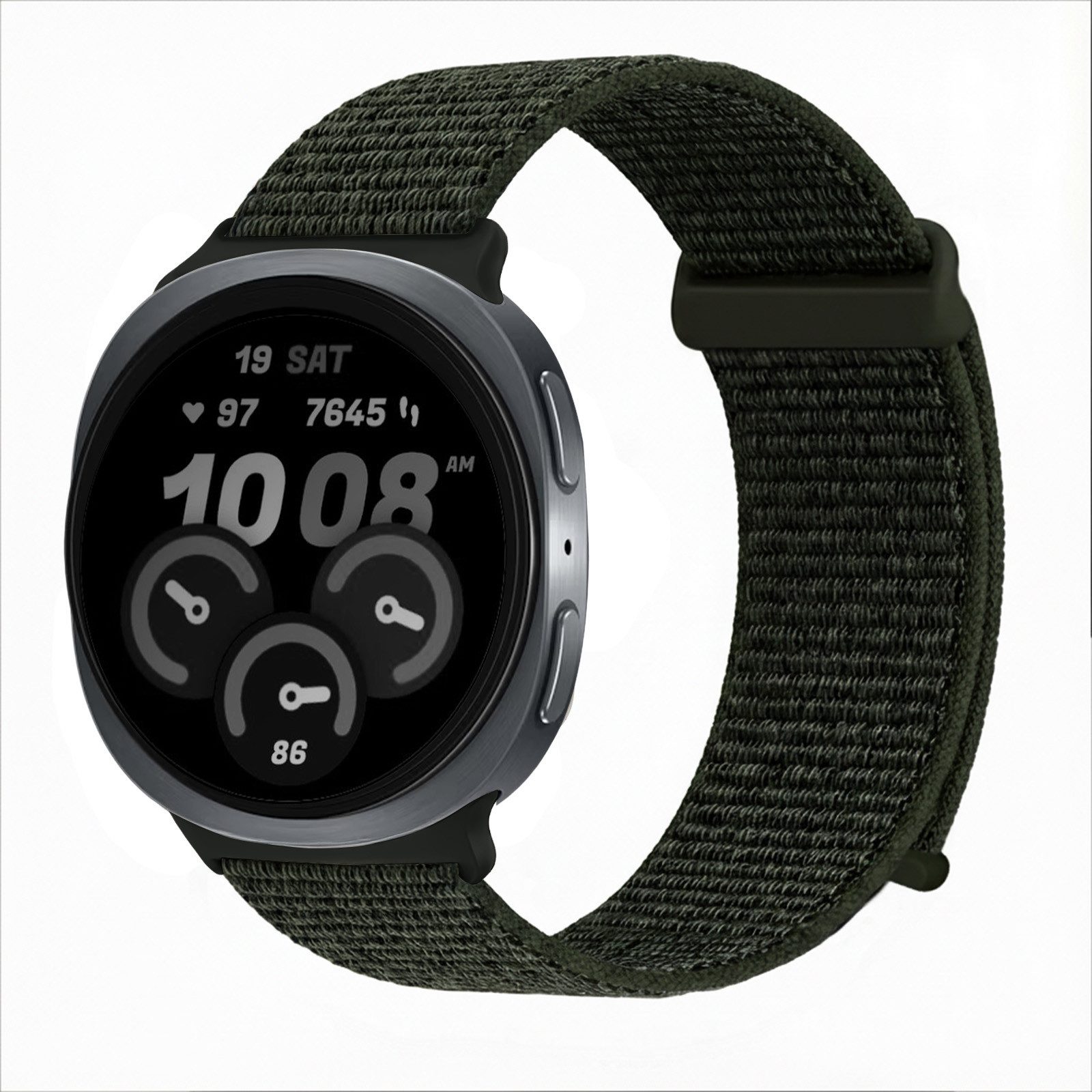 Tec-Expert Smartwatch-Armband für Samsung Galaxy Watch8 40 mm Armband Ersatz Wechsel Band, Nylon Textil mit Klettverschluss, stufenlos Verstellbar, atmungsaktiv